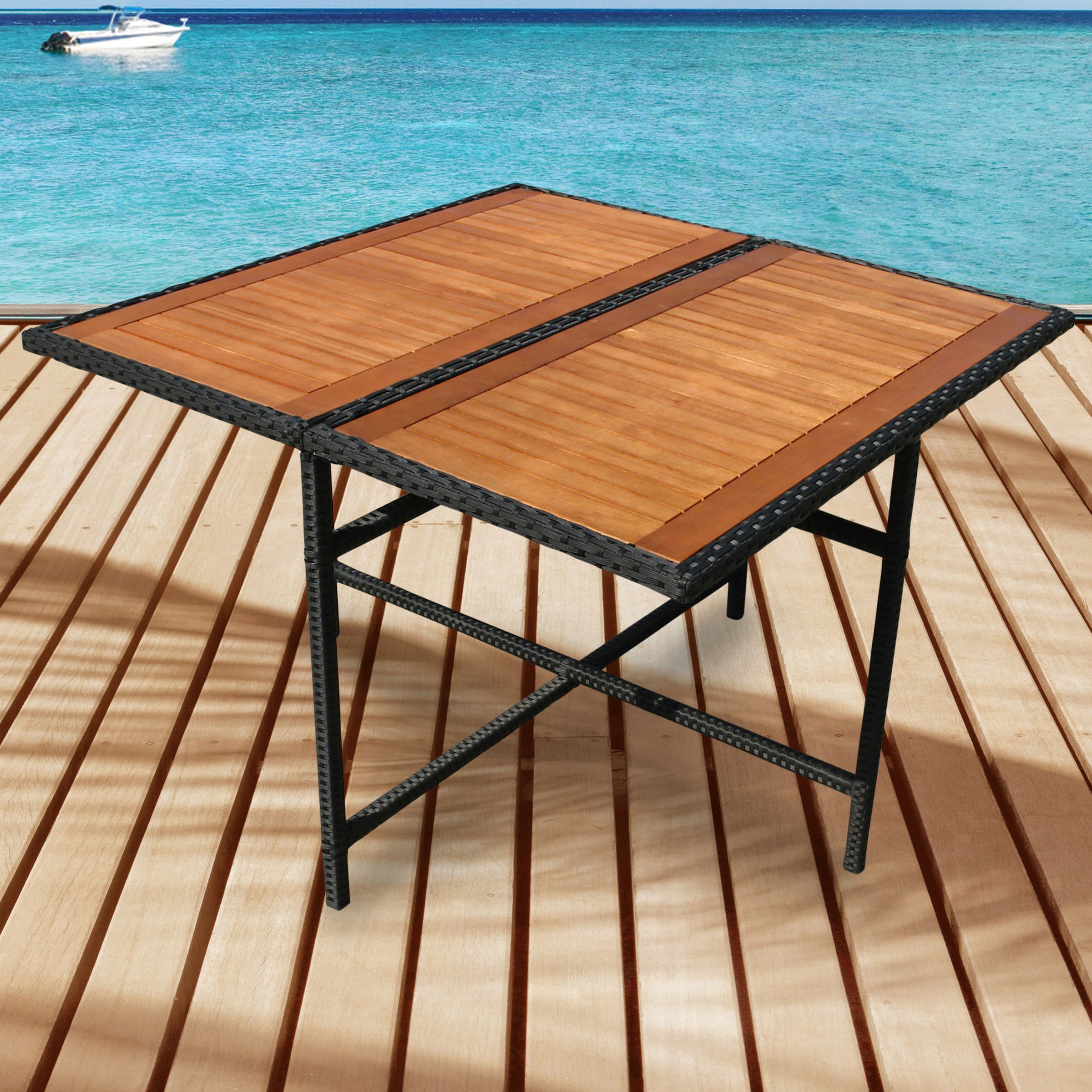 indoba Gartentisch Faro, quadratisch - Polyrattan - IND-70076-TI