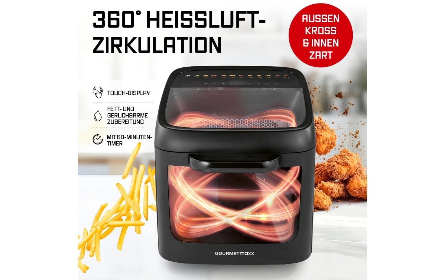 GOURMETmaxx Heißluftfritteuse »12,5 l« 1800 W
