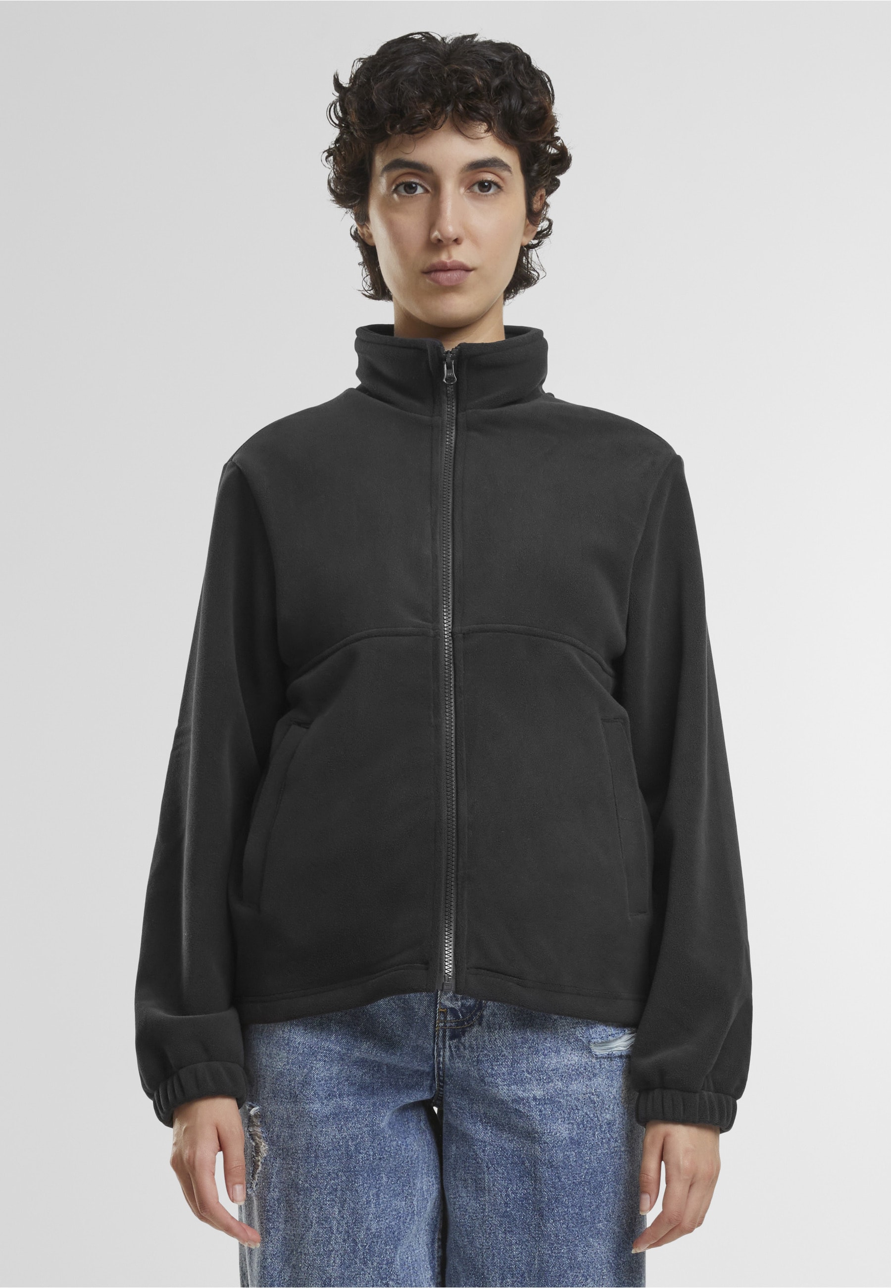 URBAN CLASSICS Allwetterjacke »Urban Classics Ladies Double Polarfleece Jacket« 1 Stk. tlg. ohne Kapuze