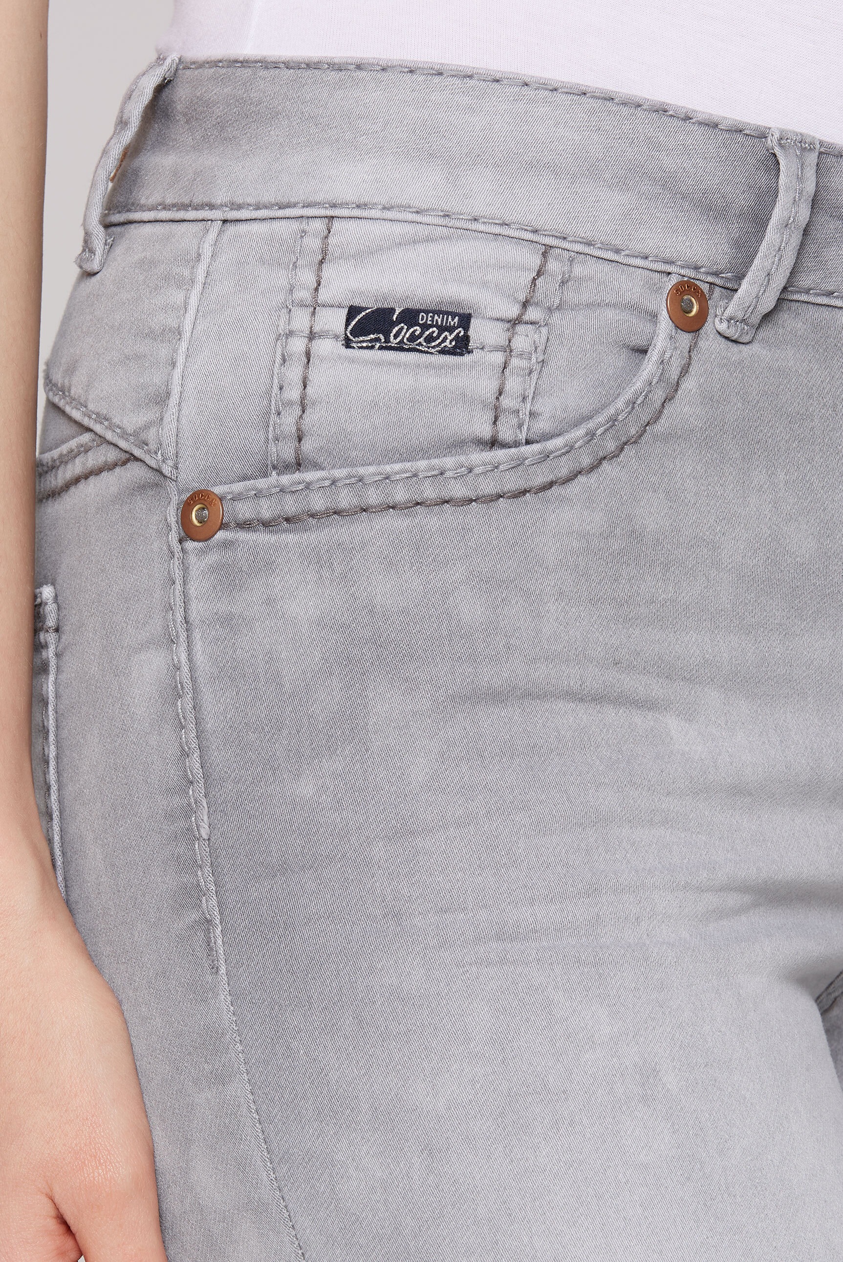 SOCCX Slim-fit-Jeans mit normaler Leibhöhe