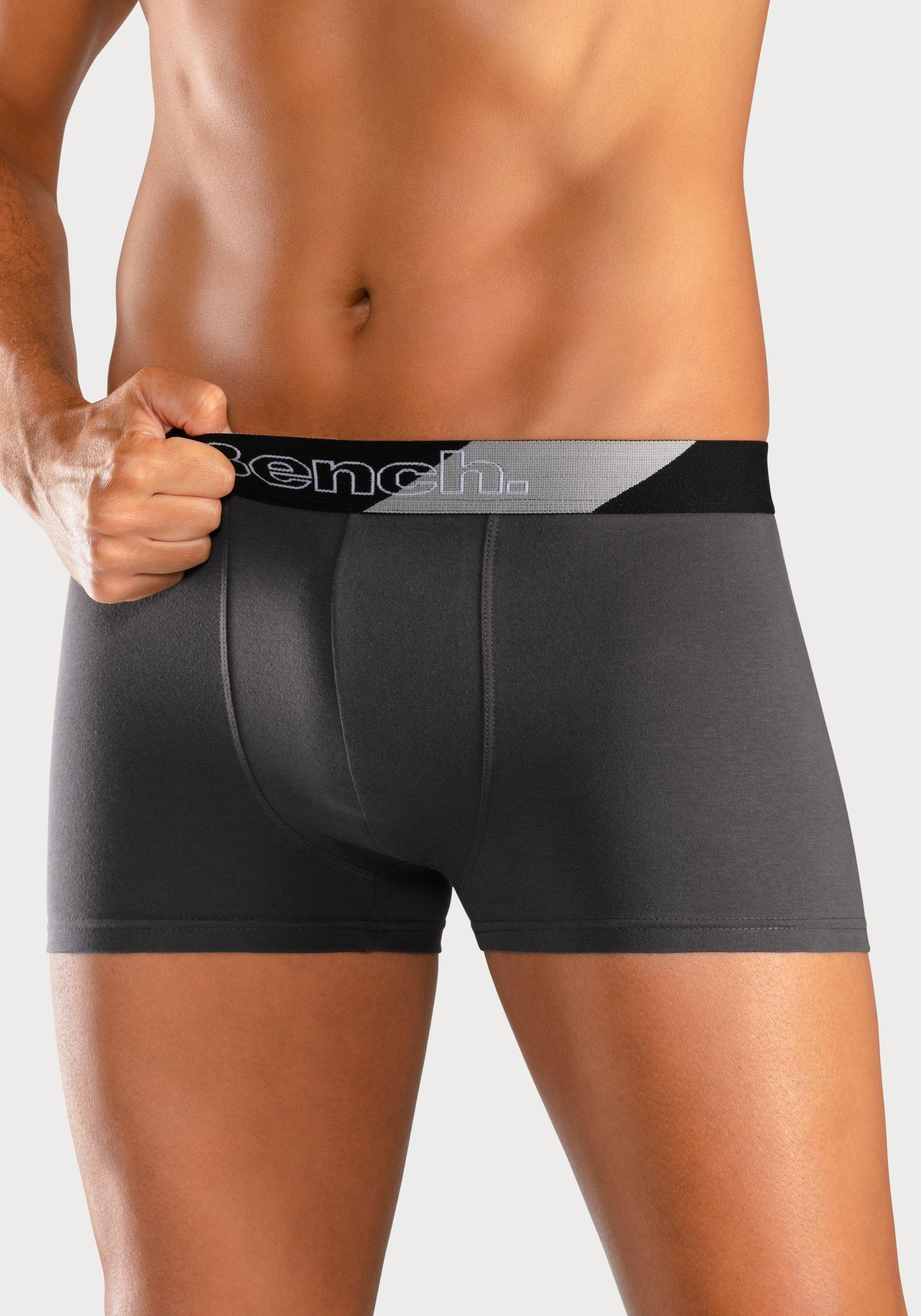 Bench. Boxer »Boxershorts für Herren«, (Packung, 3 St.), Unterhosen mit modischem Streifen im Webbund