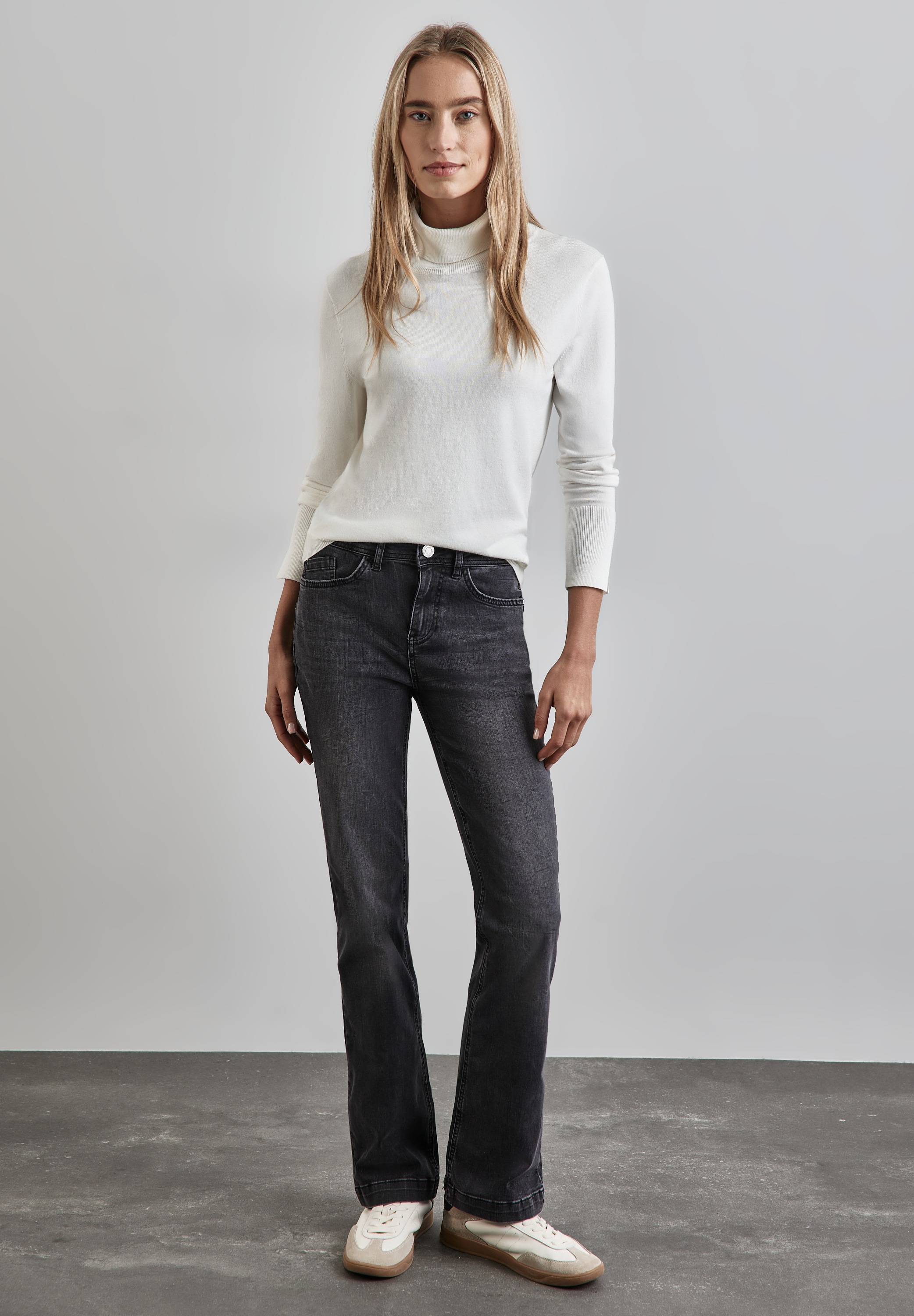 STREET ONE Bootcut-Jeans, High Waist