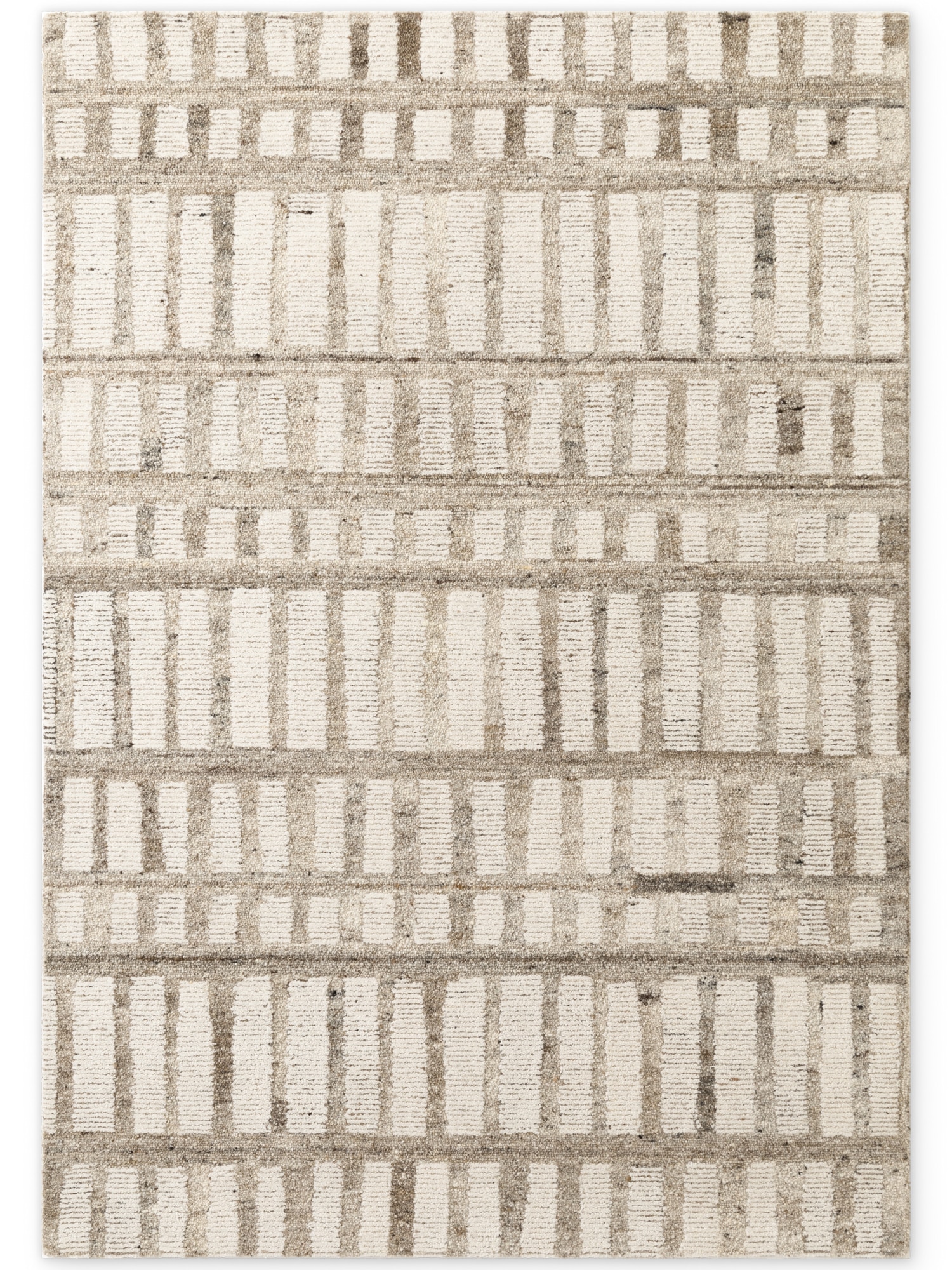 vikosa Teppich »Linara« rechteckig 15 mm Höhe Handgemacht, Grafisch, Streifen, Natur, Wolle, Wohnzimmer,Schlafzimmer