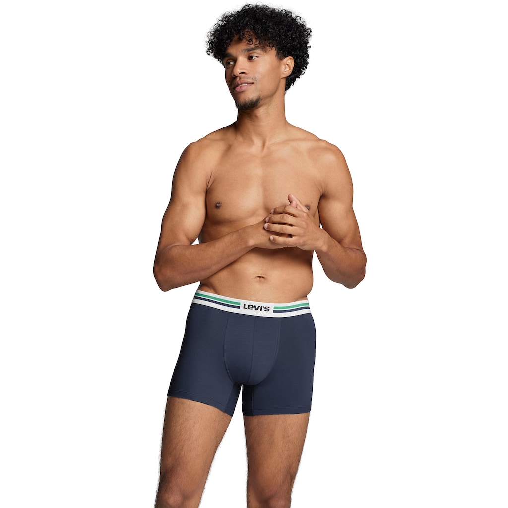 Levi's® Langer Boxer, (Packung, 2 St.), mit Logo-Webbund