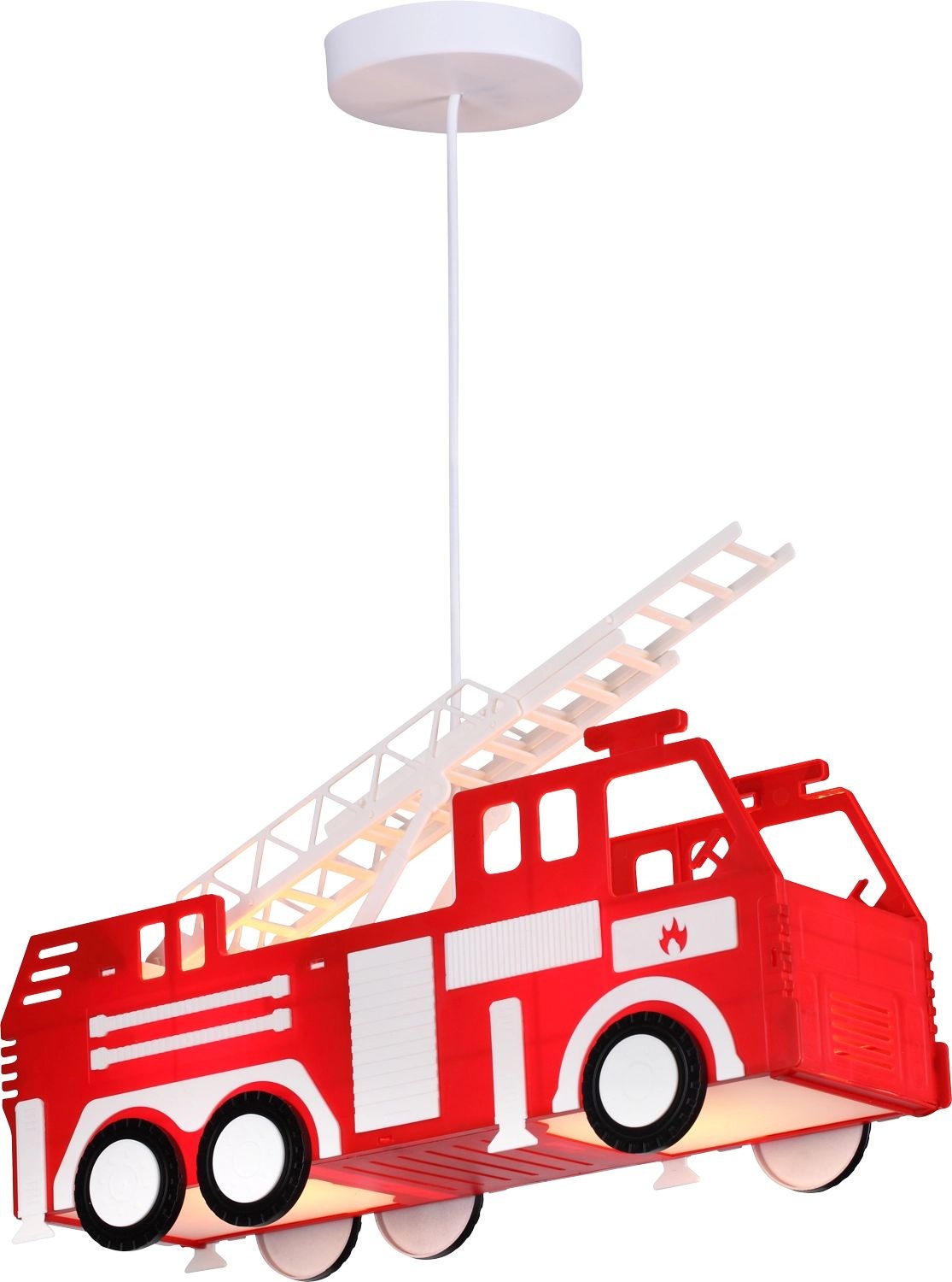 GLOBO LIGHTING Pendelleuchte »KITA« E27 1 Stk. Kinderlampe, Kinderleuchte, Kinderzimmer, Feuerwehr, Hängelampe