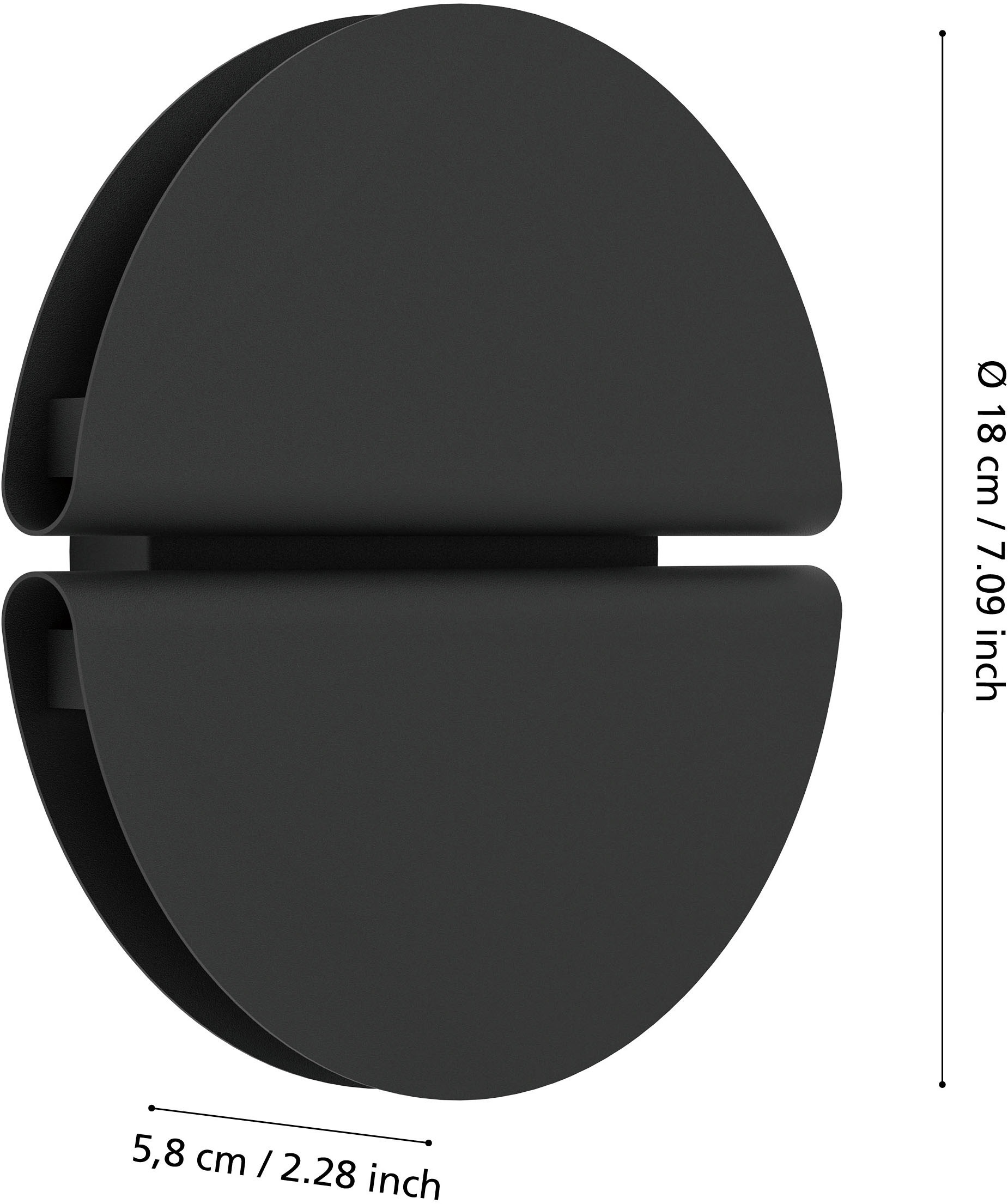 EGLO Wandleuchte »PIANOSA Wandlampe - Edelstahl - LED - 4,5W - IP20« LED-Modul 1 Stk. Kaltweiß | Neutralweiß | Warmweiß Wandstrahler, Wandspot, Wohnzimmer, Flur, Schlafzimmer, Ø18 x AL6 cm