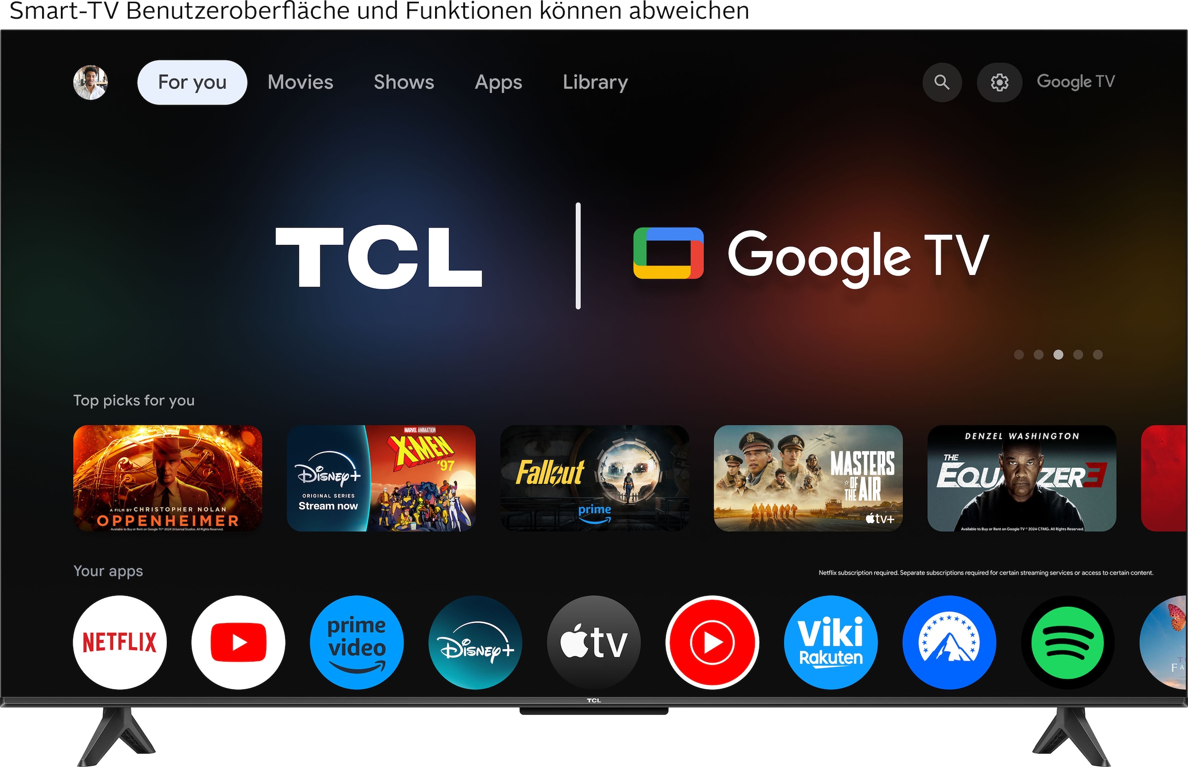TCL LED-Fernseher »50V6CX1«, 4K Ultra HD, Google TV-Smart-TV, 4K HDR, Multi-HDR, Dolby Vision, Game Master, Smart TV, Apple TV, AiPQ