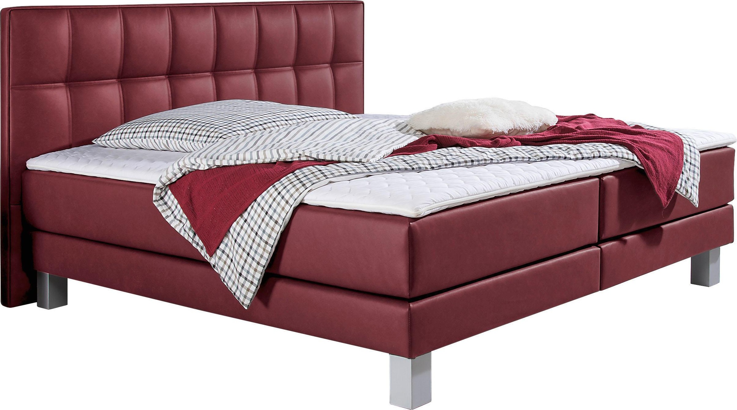 Home affaire Boxspringbett "Tavira" in 4 Breiten, 4 Farben und 3 Matratzena günstig online kaufen