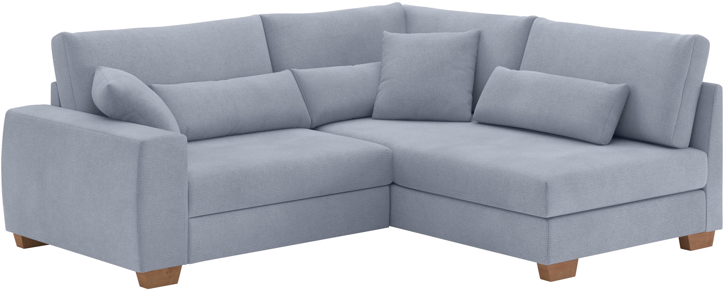 Mr. Couch Ecksofa »Helena L-Form, bis 140 kg belastbar«, mit Taschenfederkern, wahlweise mit Bettfunktion