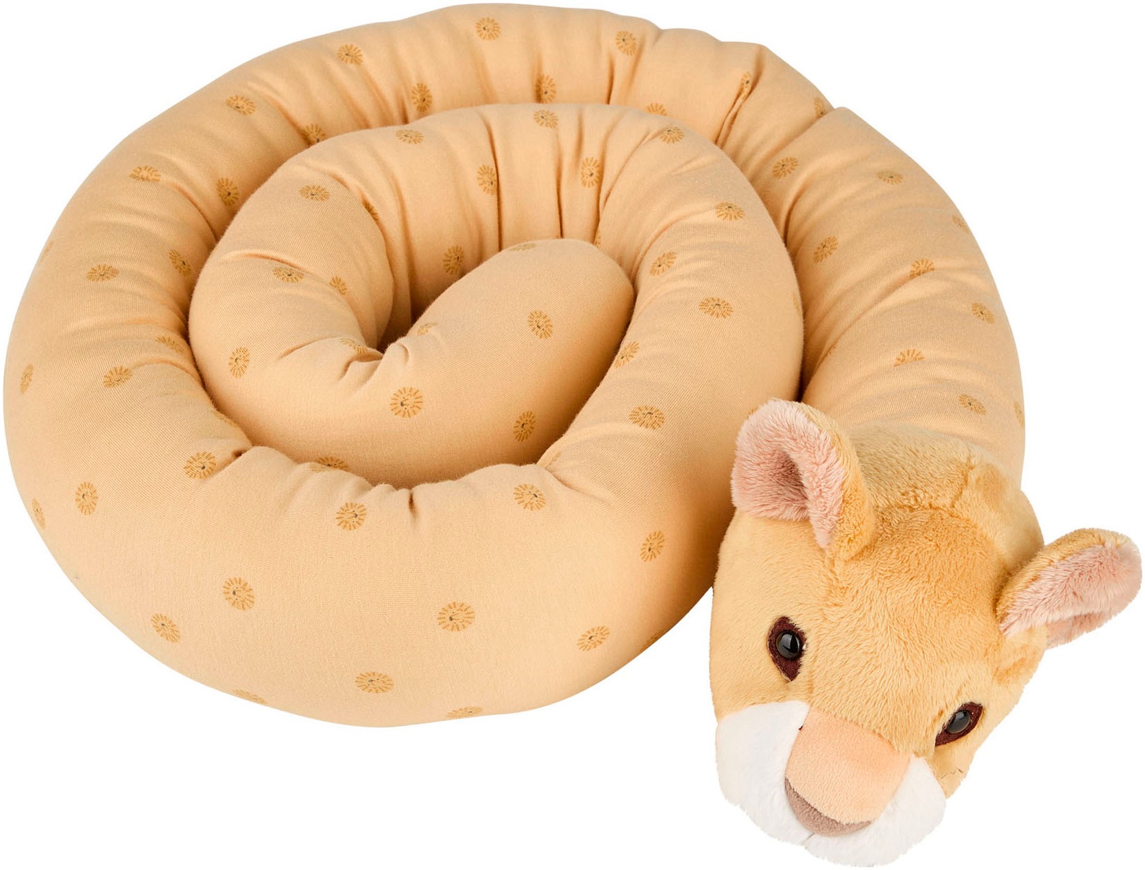 Nestchenschlange STERNTALER, gelb, Obermaterial: 100% Polyester. Obermaterial 2: 100% Baumwolle. Wattierung: 100% Polyester, Bettnestchen, "Löwe Leo"