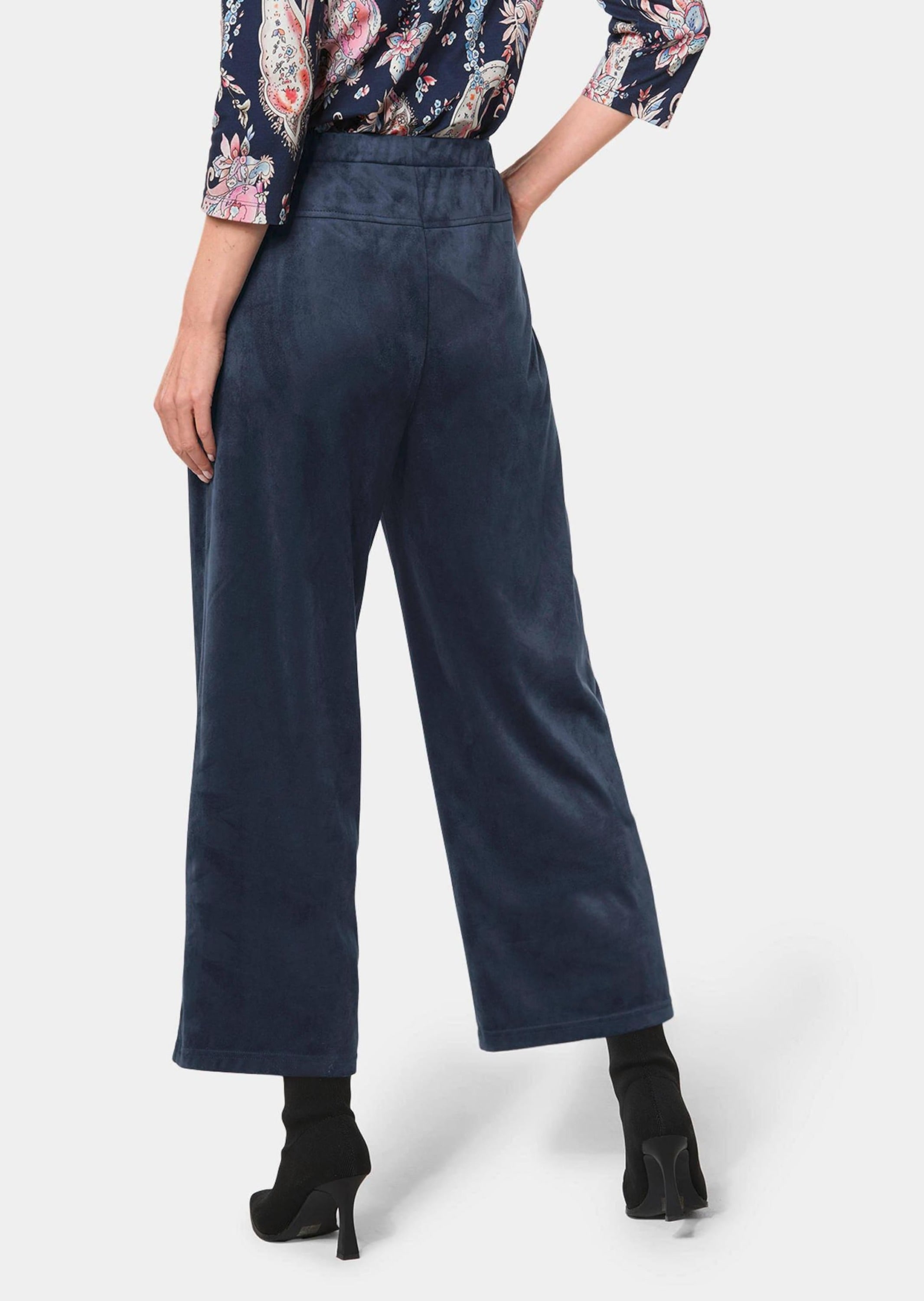 GOLDNER 7/8-Hose »Hose Trendstarke Culotte in Velourslederoptik«
