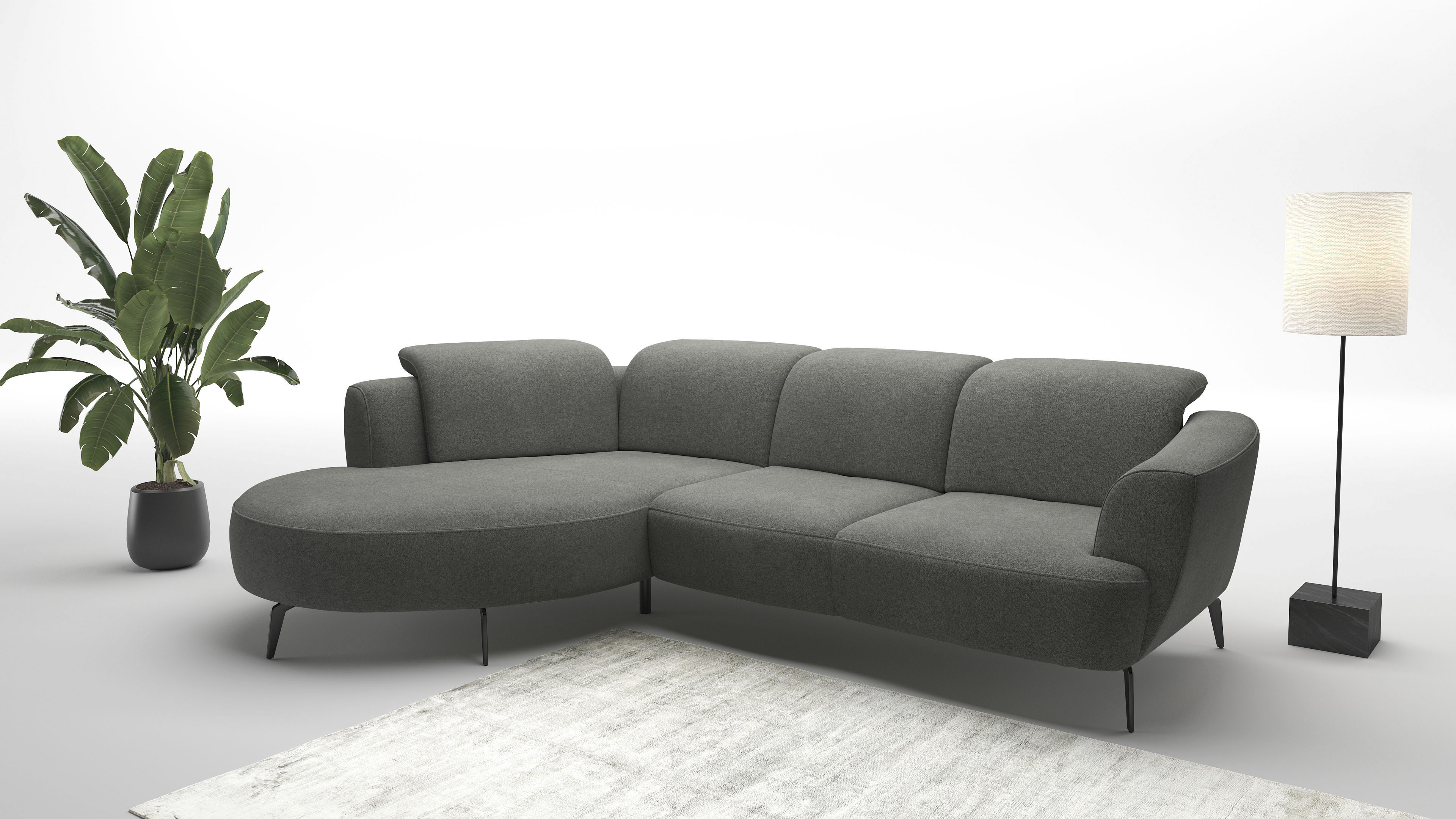 sit&more Ecksofa "Zoe" ink.Sitztiefenverstellung, wahlweise mit Kopfteilverstellung