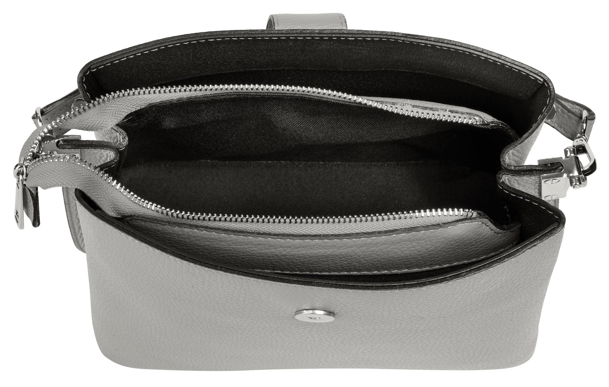 Cluty Henkeltasche, echt Leder, Made in Italy