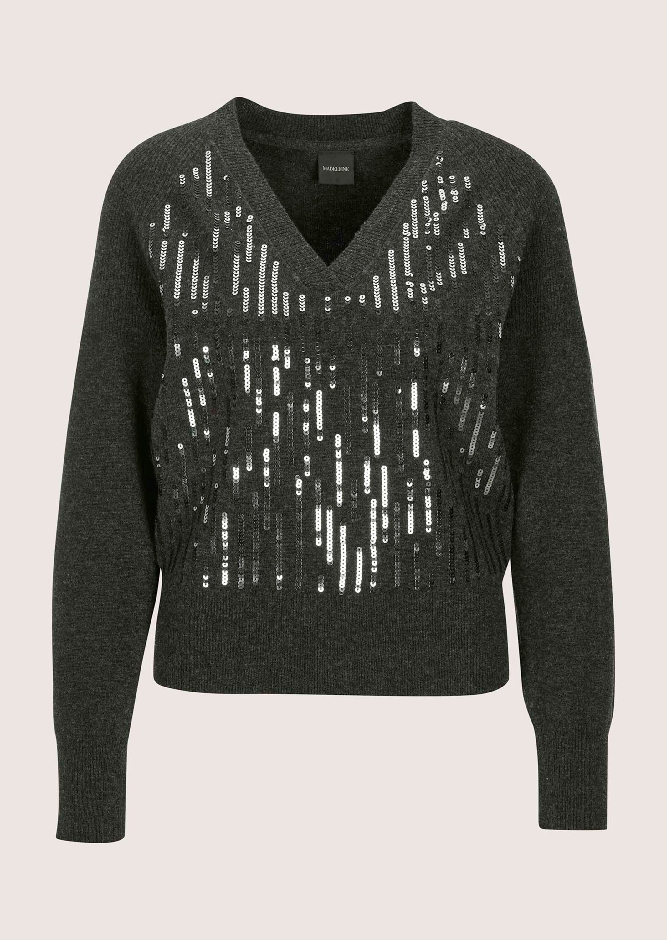 MADELEINE Longpullover "Feinstrickpullover Eleganter Wollpullover mit stilv günstig online kaufen