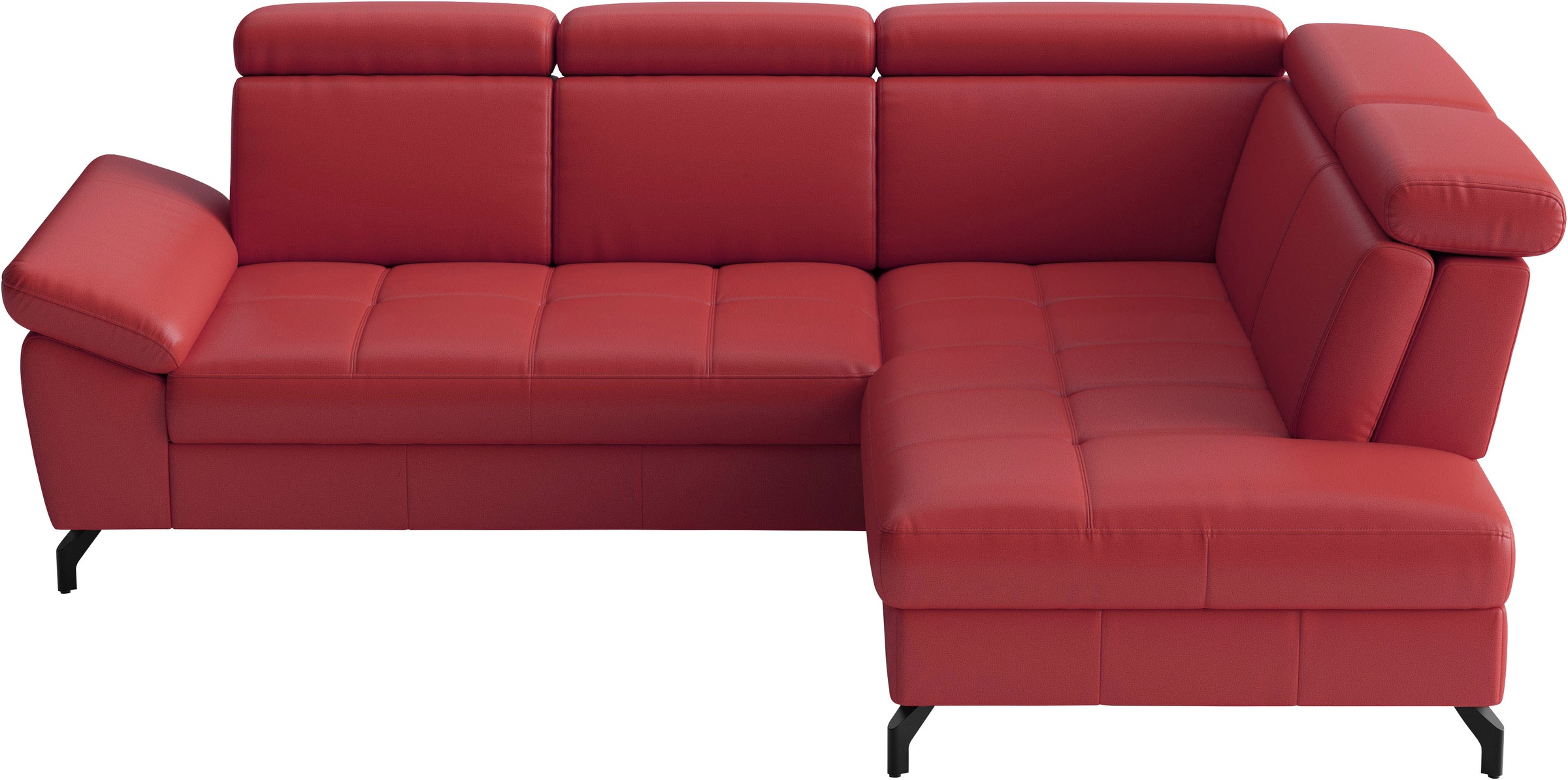 sit&more Ecksofa "Vanity L-Form, B: 254 cm, Leder" Inkl.Sitz-,Kopf-und Armteilverstellung