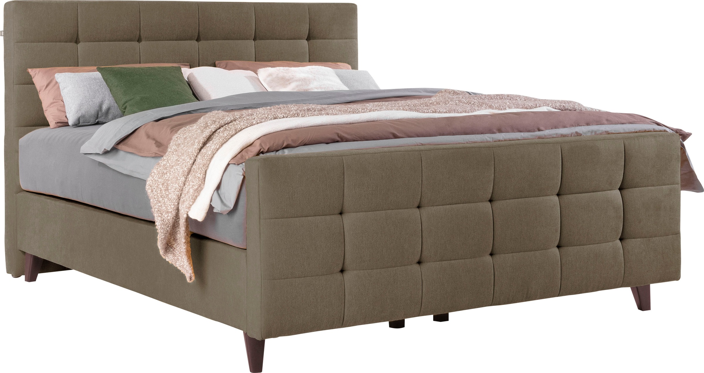 alina Boxspringbett "Dory" inklusive Matratze und Topper, mit Fußteil günstig online kaufen