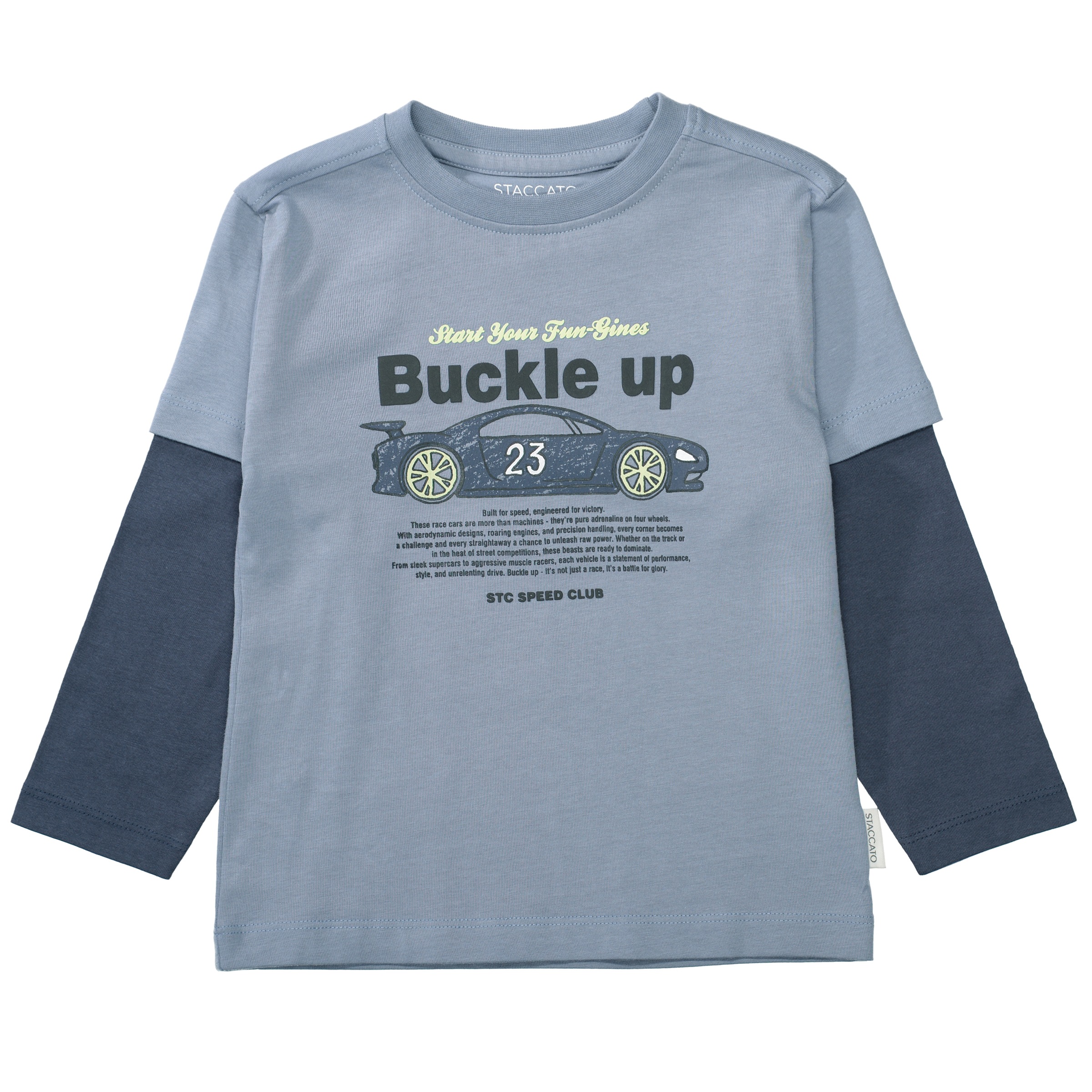 Thumbnail - STACCATO Langarmshirt 2 tlg. 2er Pack, geringelt und mit Frontprint, für Boys