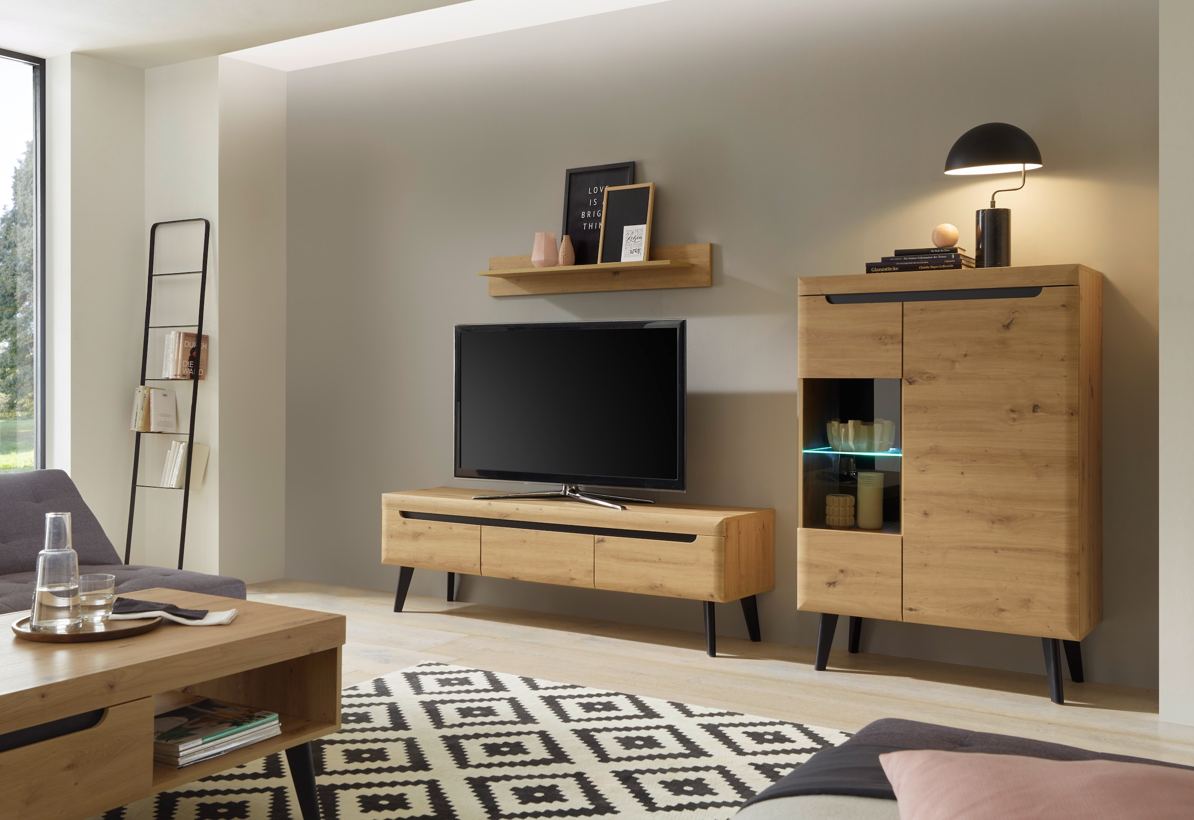 INOSIGN Wohnwand »Torge, Anbauwand, Schrankwand, Mediawand, Wohnzimmer-Set«, (Set, 3 St.)