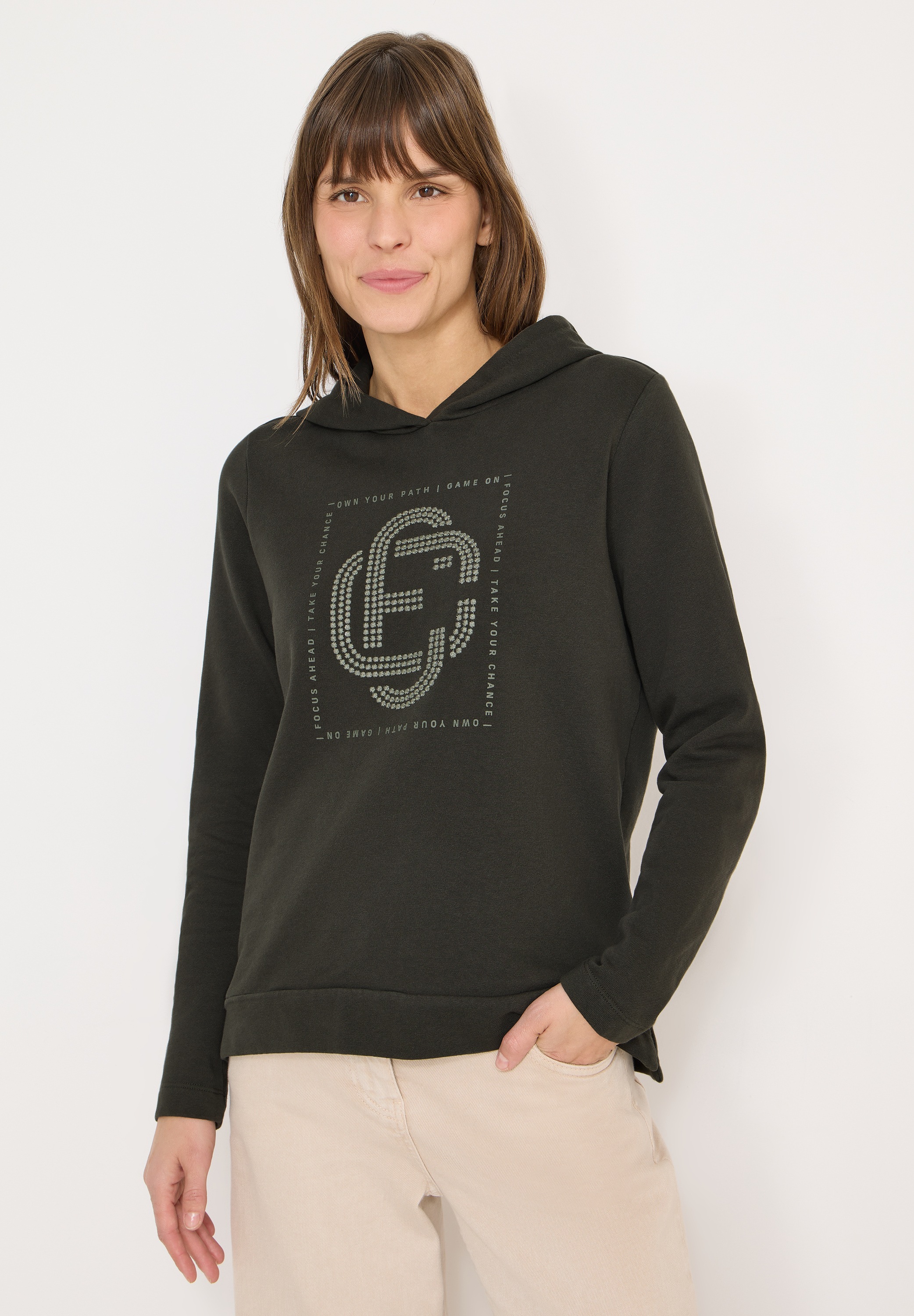 Cecil Langarmshirt aus reiner Baumwolle günstig online kaufen