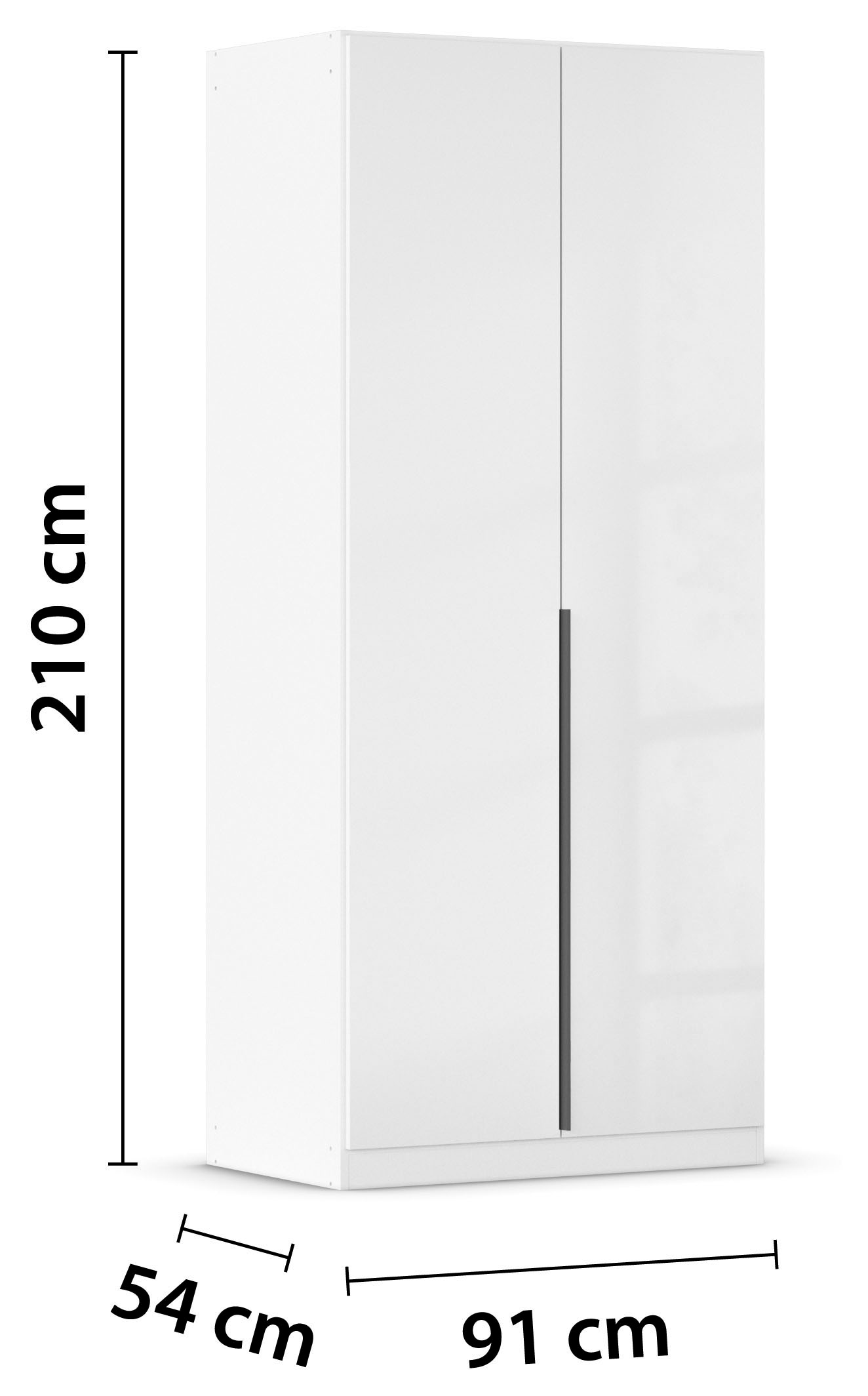 rauch Drehtürenschrank »Kleiderschrank Schrank Garderobe AGORDO TOPSELLER Schlafzimmer«, (in zwei Griff-Farben mit Dekor- oder Hochglanzfront), durchdachte Innenausstattung, in 6 Breiten und 2 Höhen MADE IN GERMANY