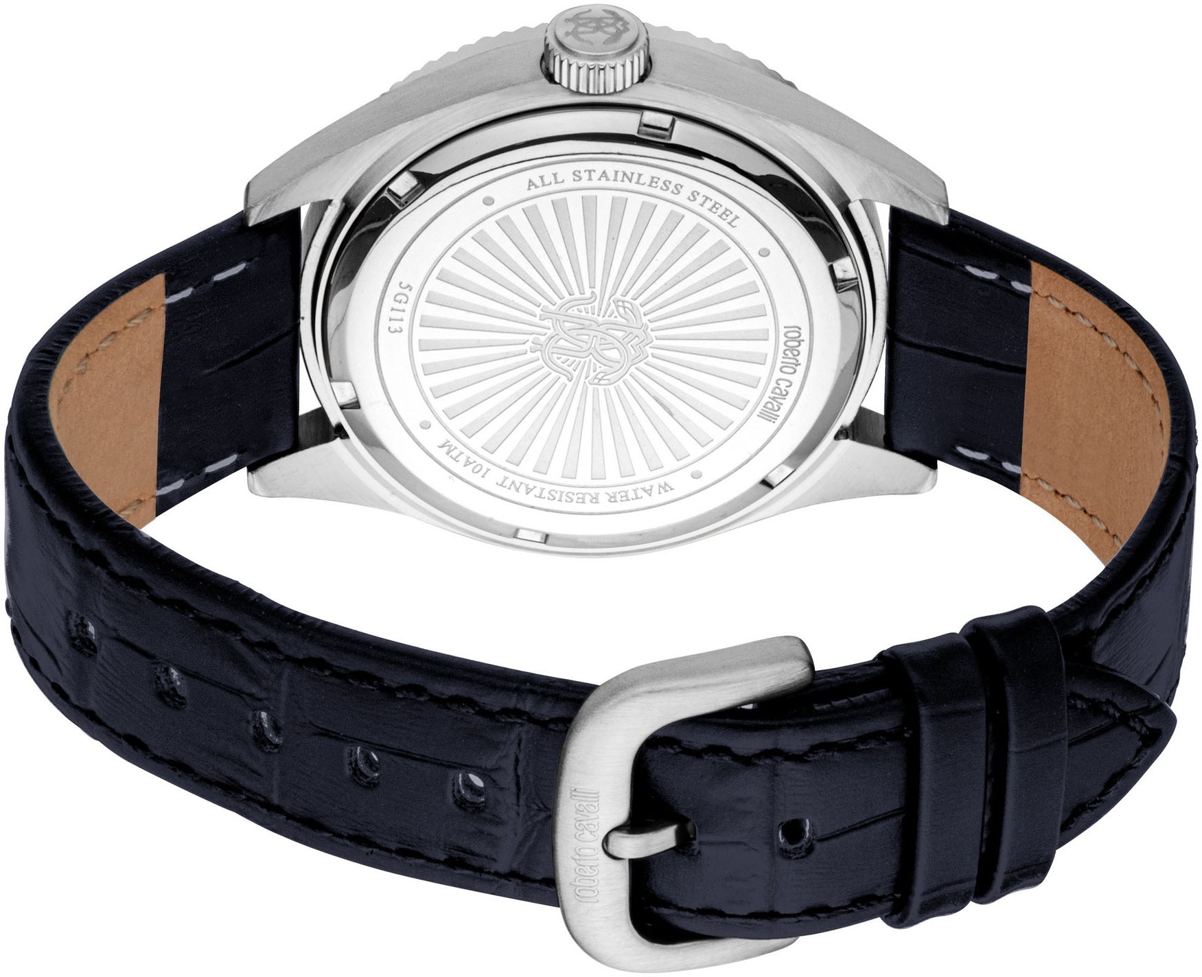 roberto cavalli Quarzuhr »Uomo Classico III«, Armbanduhr, Herrenuhr, Lederarmband, analog, Tag