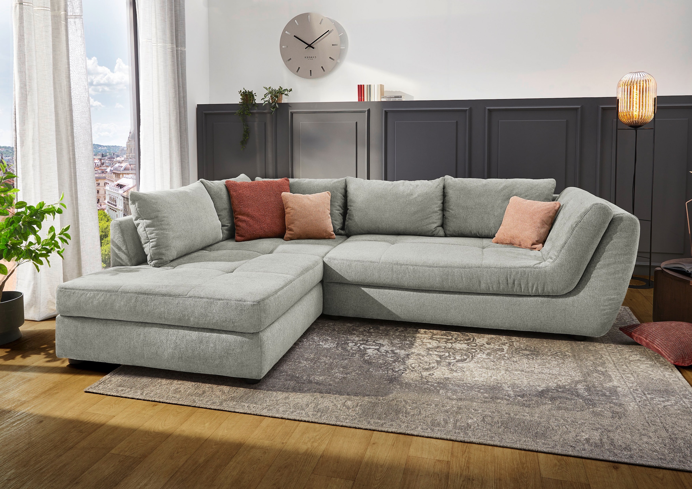 Jockenhöfer Gruppe Ecksofa »Rascasse L-Form, B: 322 cm« mit Zierkissen, XXL-Sofa