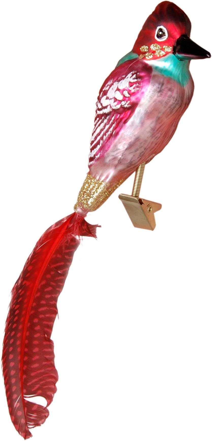 Krebs Glas Lauscha Weihnachtsbaumklammer »Eisvogel, Weihnachtsdeko, Christbaumschmuck«, (1 tlg.), mundgeblasen