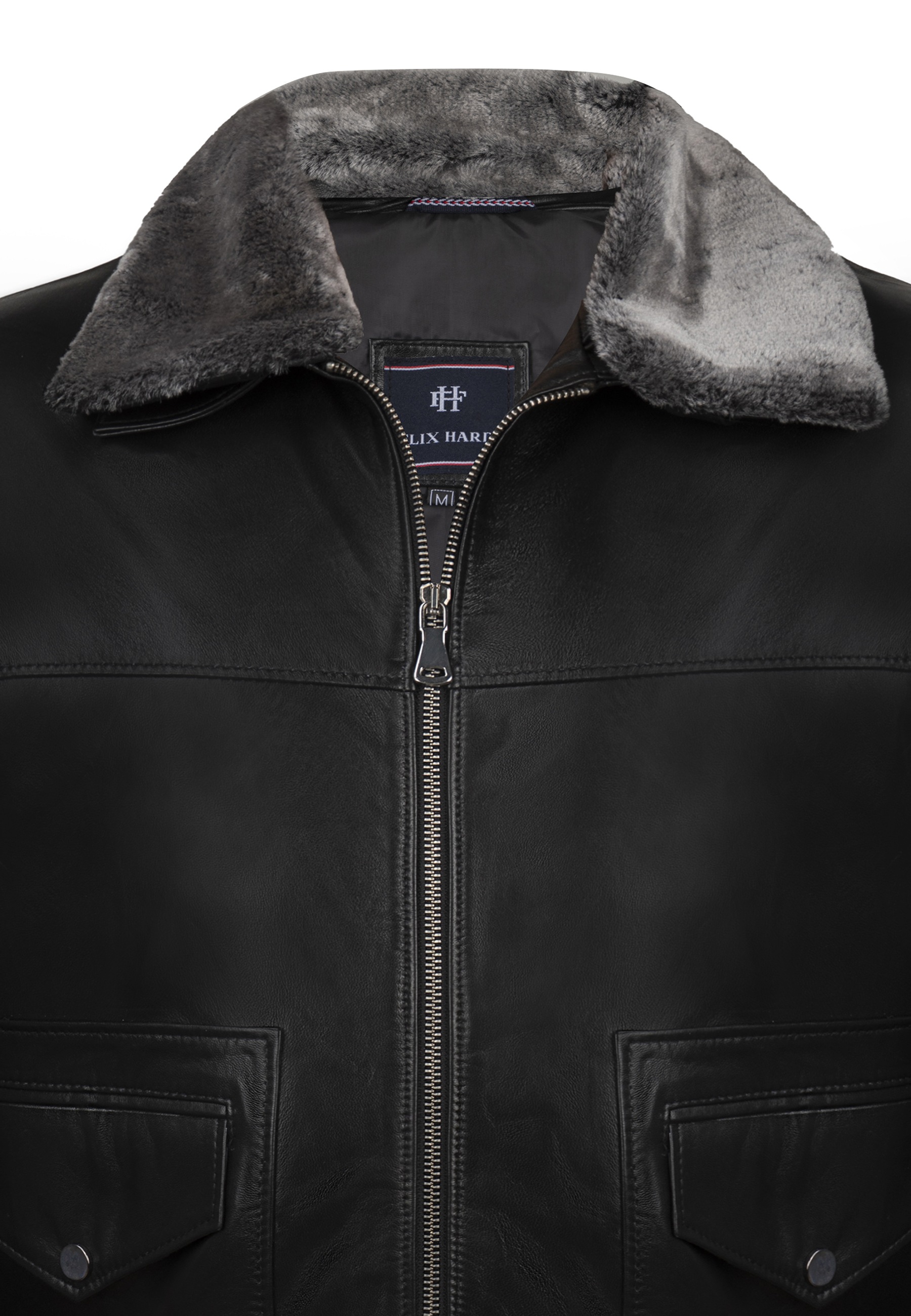 Felix Hardy Lederjacke "Lederjacke mit Kunstpelzkragen" günstig online kaufen