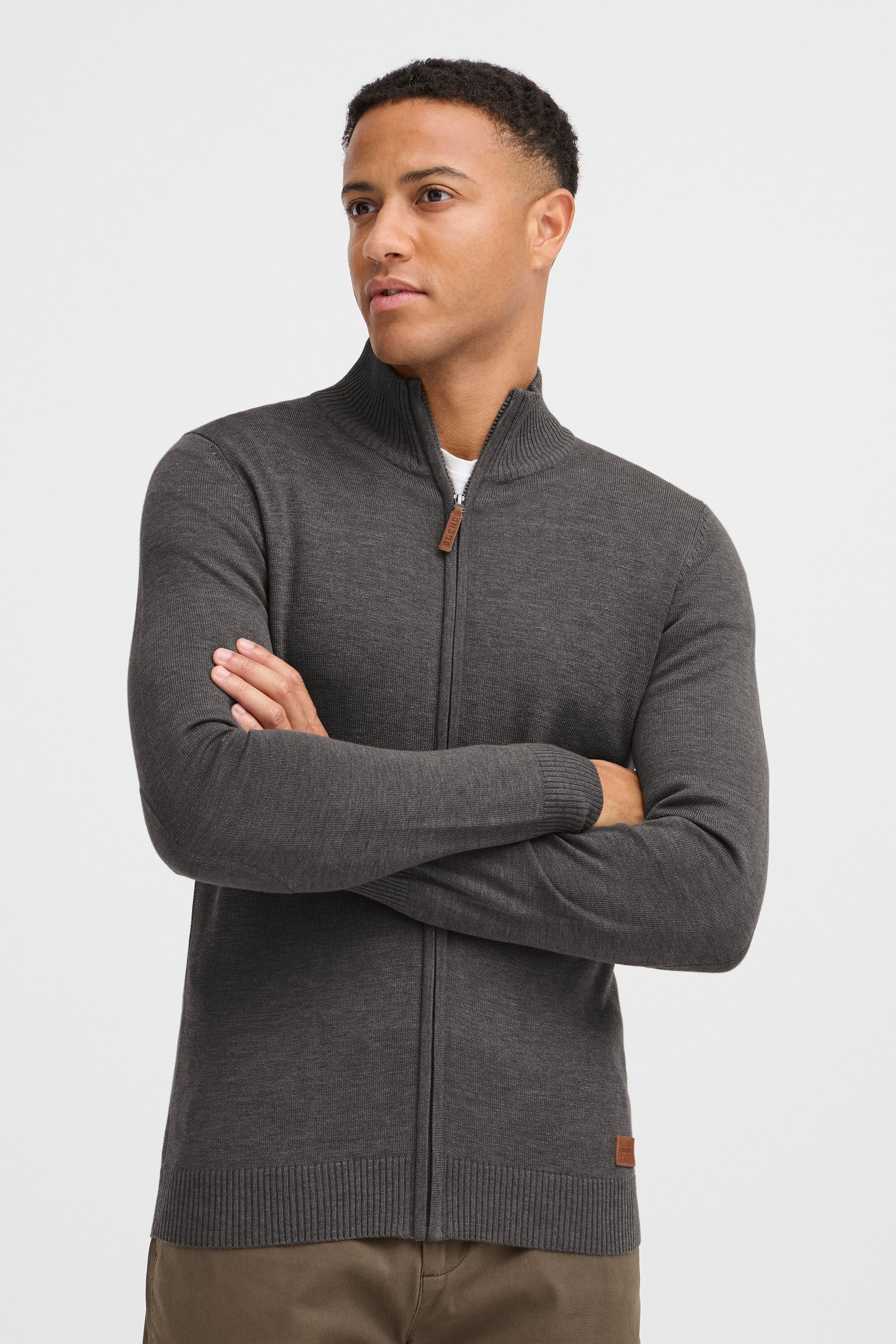 Blend Strickjacke "BHNorman", Bequeme Feinstrick-Jacke mit Stehkragen und e günstig online kaufen