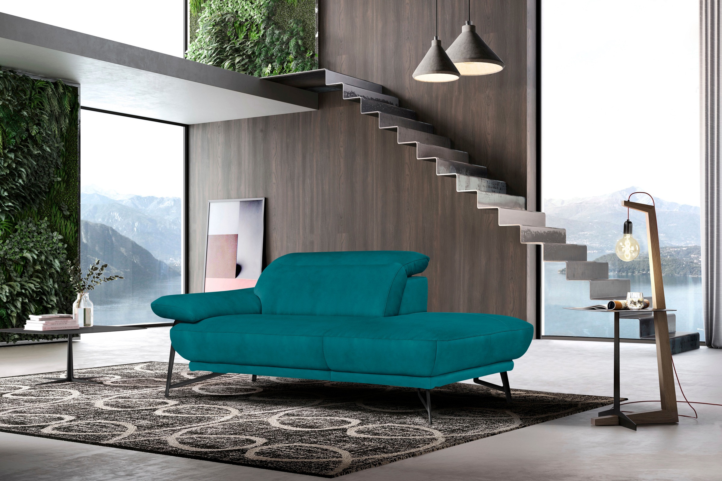 Egoitaliano Sofa "Anais, Design mit hohem Sitzkomfort, Fußfarbe schattengra günstig online kaufen