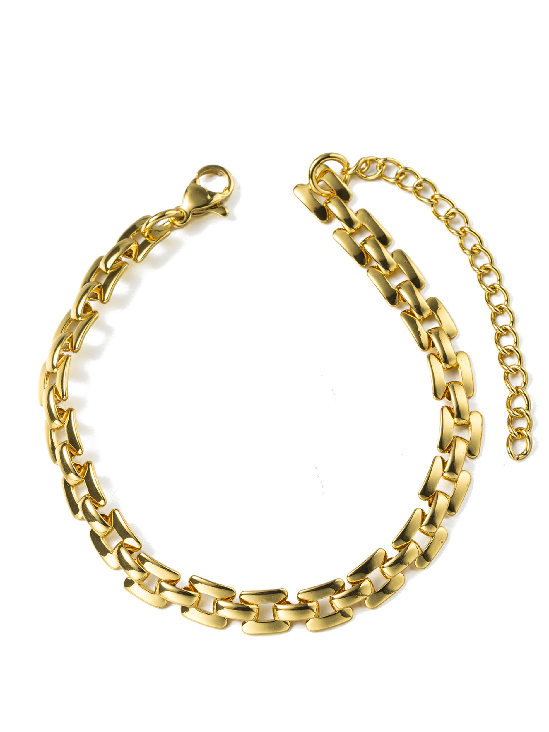 Armband "Schmuck Geschenk Edelstahl Armschmuck Armkette", gelbgoldfarben, ANISTON JEWELRY & WATCHES, Armbänder, Damen, 22cm, Edelstahl, Armband, Made in Germany