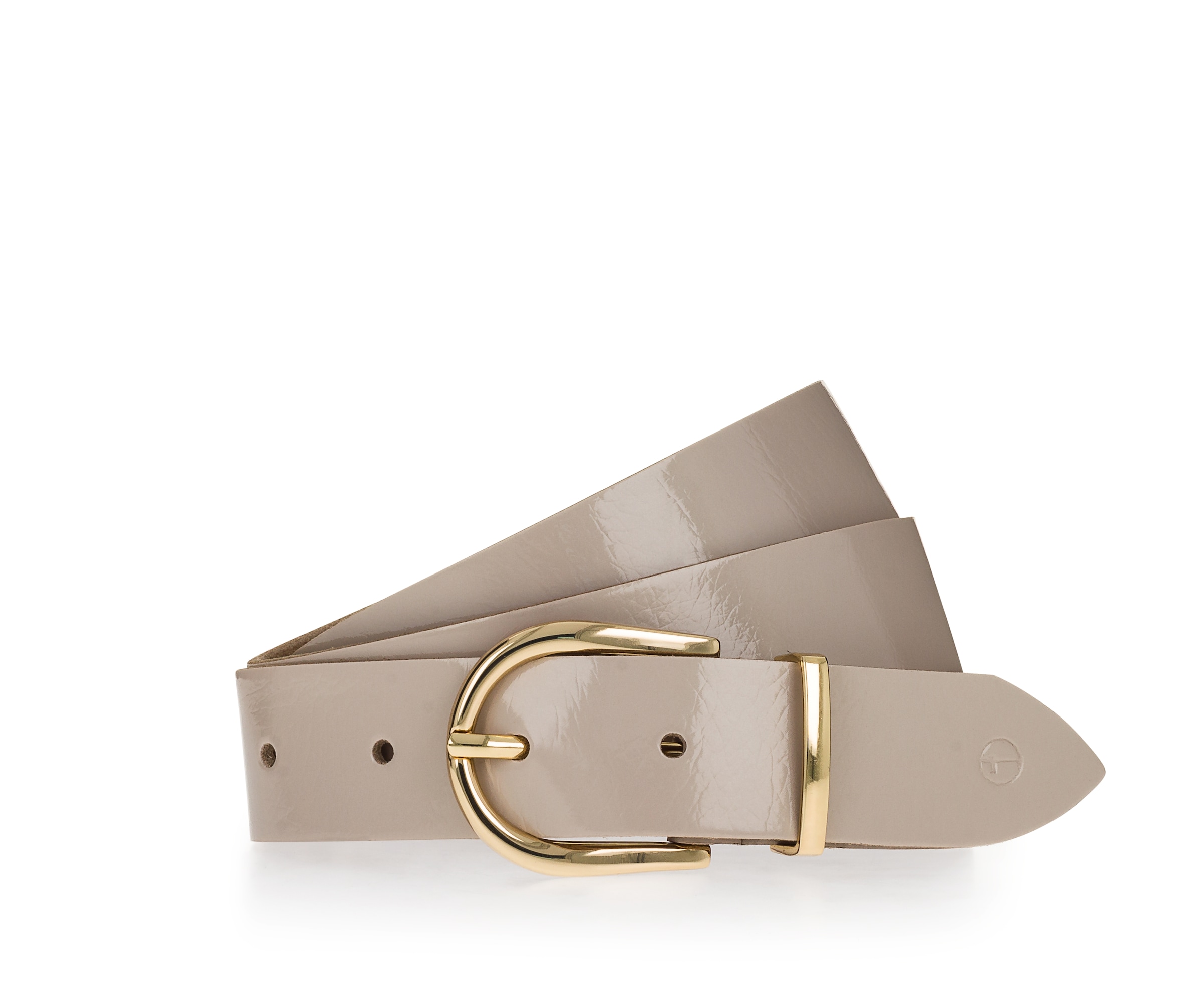Tamaris Ledergürtel »"Ellen Gold"« 3 cm breit, klassische Dornschnalle in glänzendem Goldton