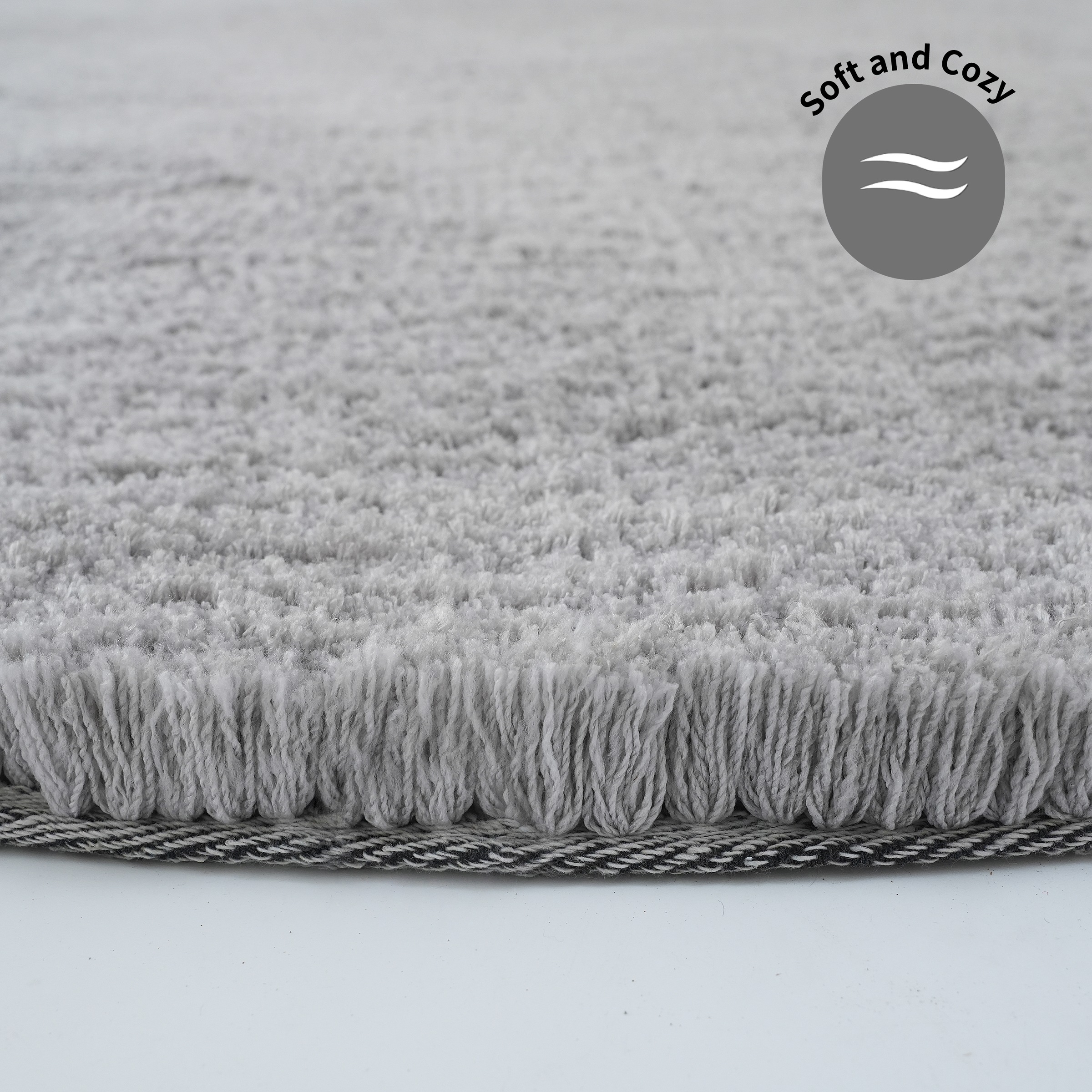 my home Hochflor-Teppich »Microfaser Teppich Magong, besonders weich, sehr feiner Flor«, rund, 25 mm Höhe, unifarben, weiche Teppiche, Wohnzimmer, Schlafzimmer, Kinderzimmer