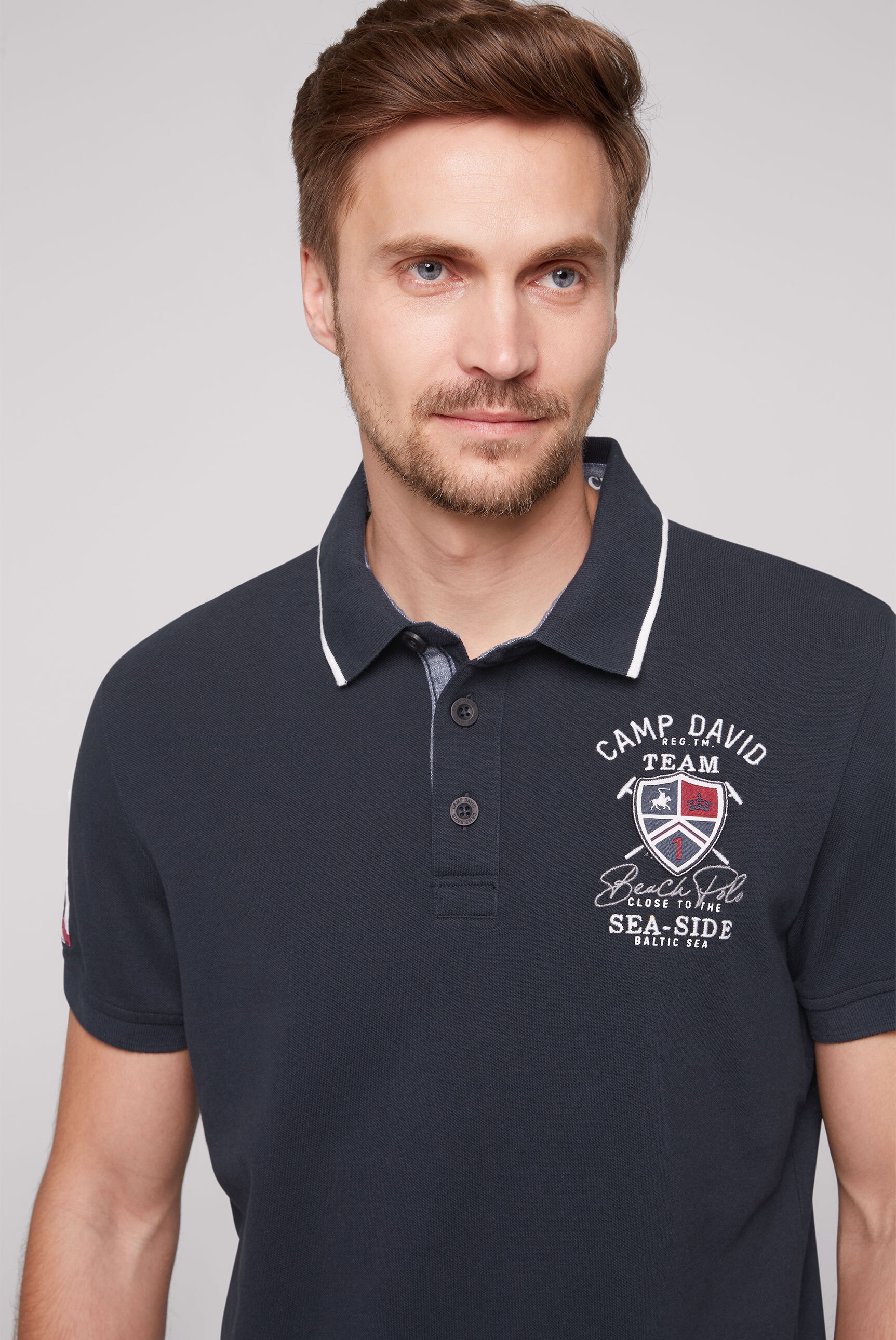 CAMP DAVID Poloshirt, aus Baumwolle