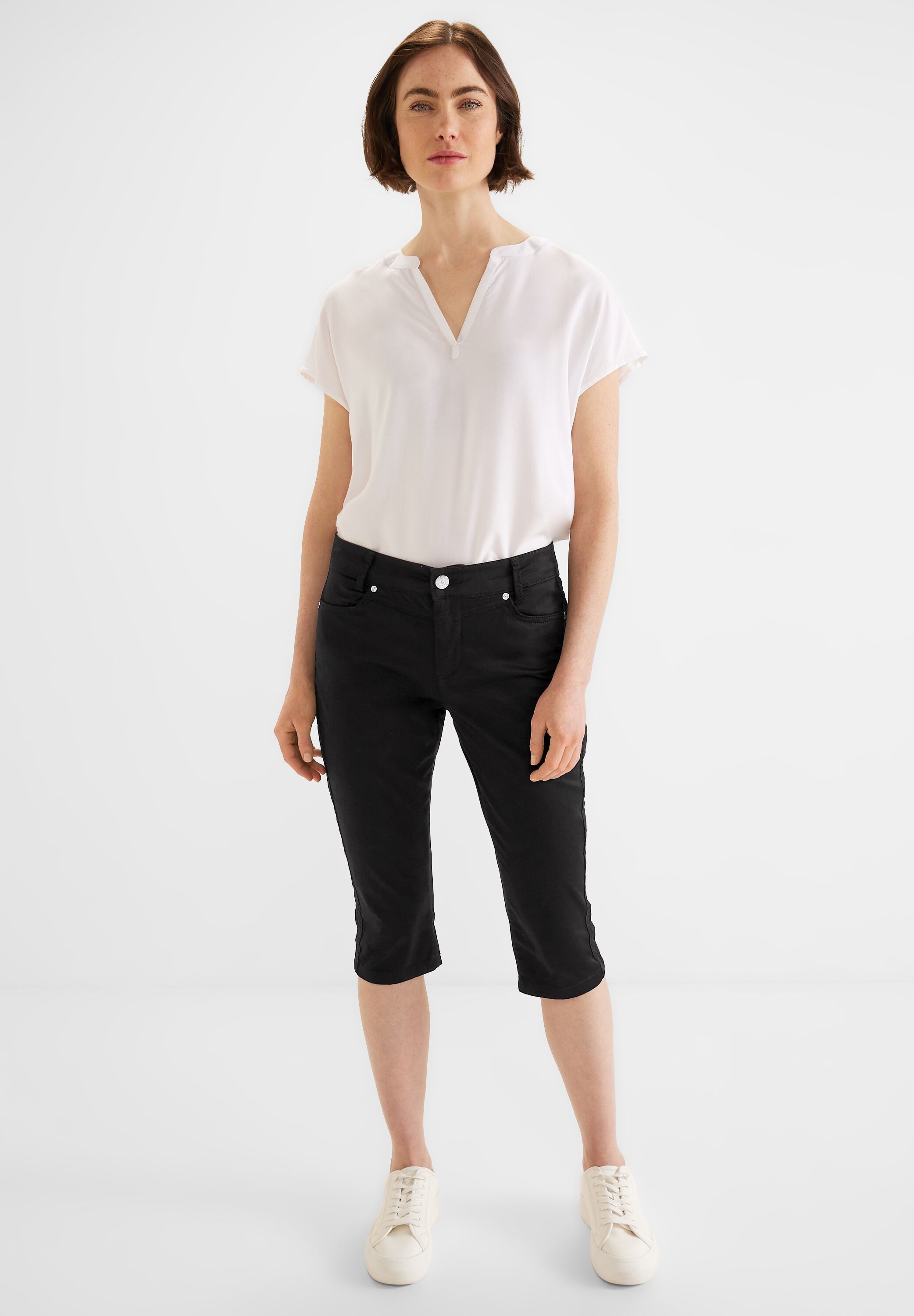 STREET ONE Caprihose, aus Baumwolle mit Stretchanteil