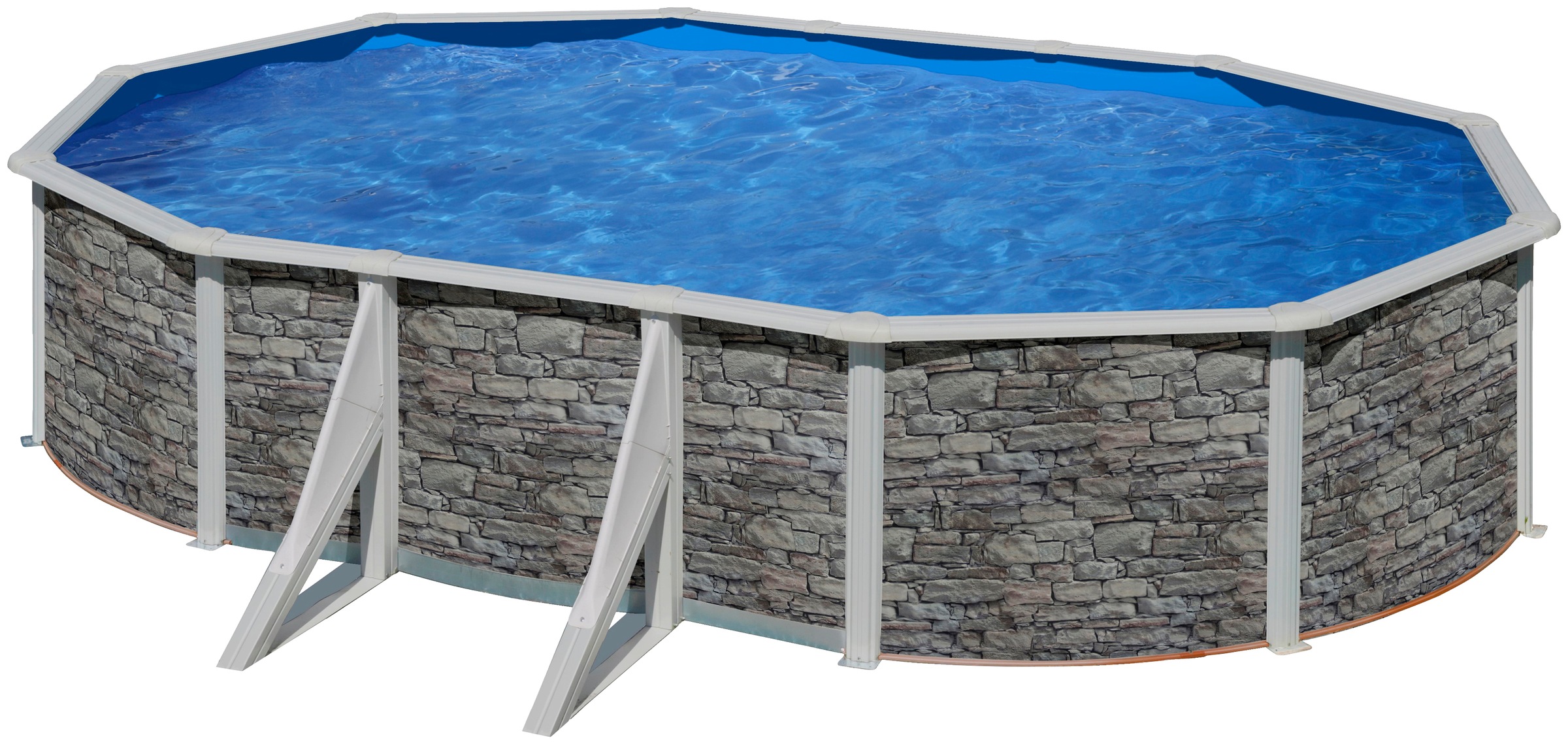 my POOL BWT Ovalpool, (Set, 5 tlg.), in moderner Steinoptik, Höhe 132 cm, verschiedene Größen