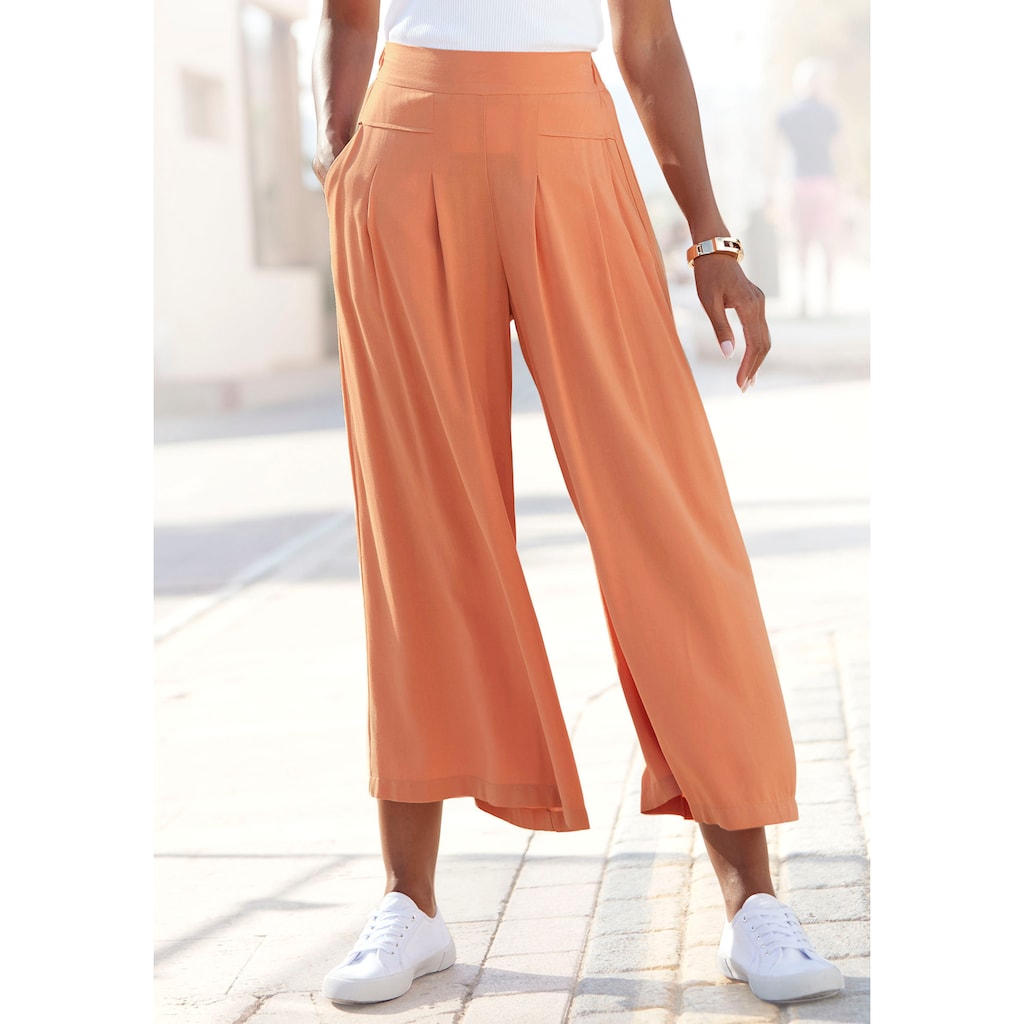 LASCANA Culotte, weite sommerliche Stoffhose mit Taschen