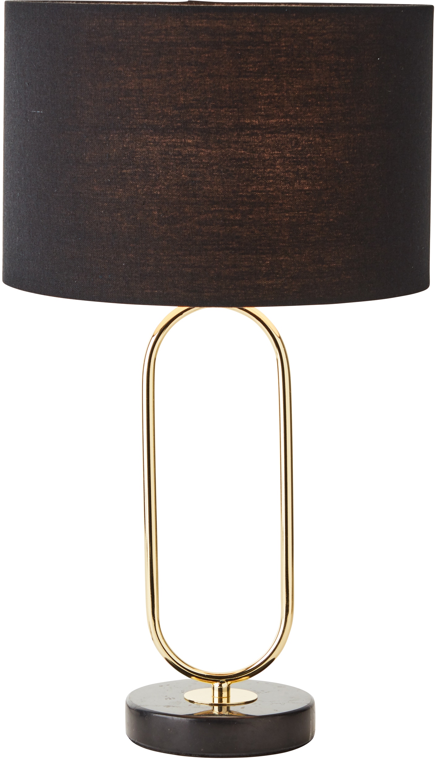 Guido Maria Kretschmer Home&Living Tischleuchte »Zeria«, 1 flammig-flammig,  Tischlampe mit Fuß aus Marmor, schwarzer Stoff-Schirm | günstig kaufen