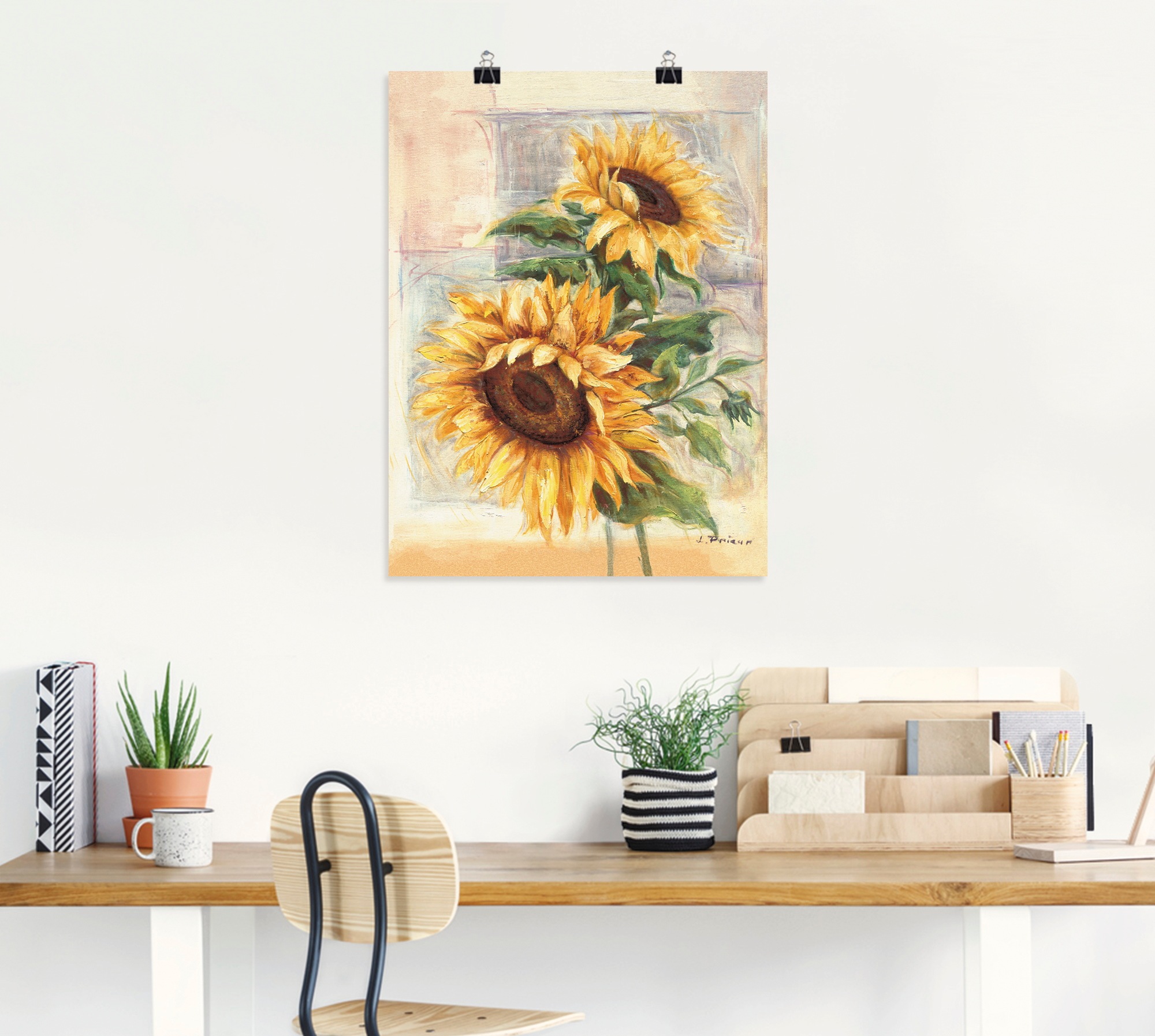 Artland Wandbild »Sonnenblumen II«, Blumen, (1 St.), als Alubild, Outdoorbild, Leinwandbild, Poster, Wandaufkleber