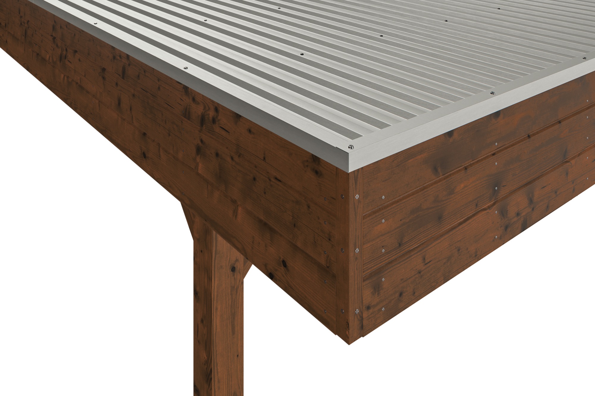 Skanholz Doppelcarport »Friesland Set 13«, Holz, 514 cm, Nussbaum