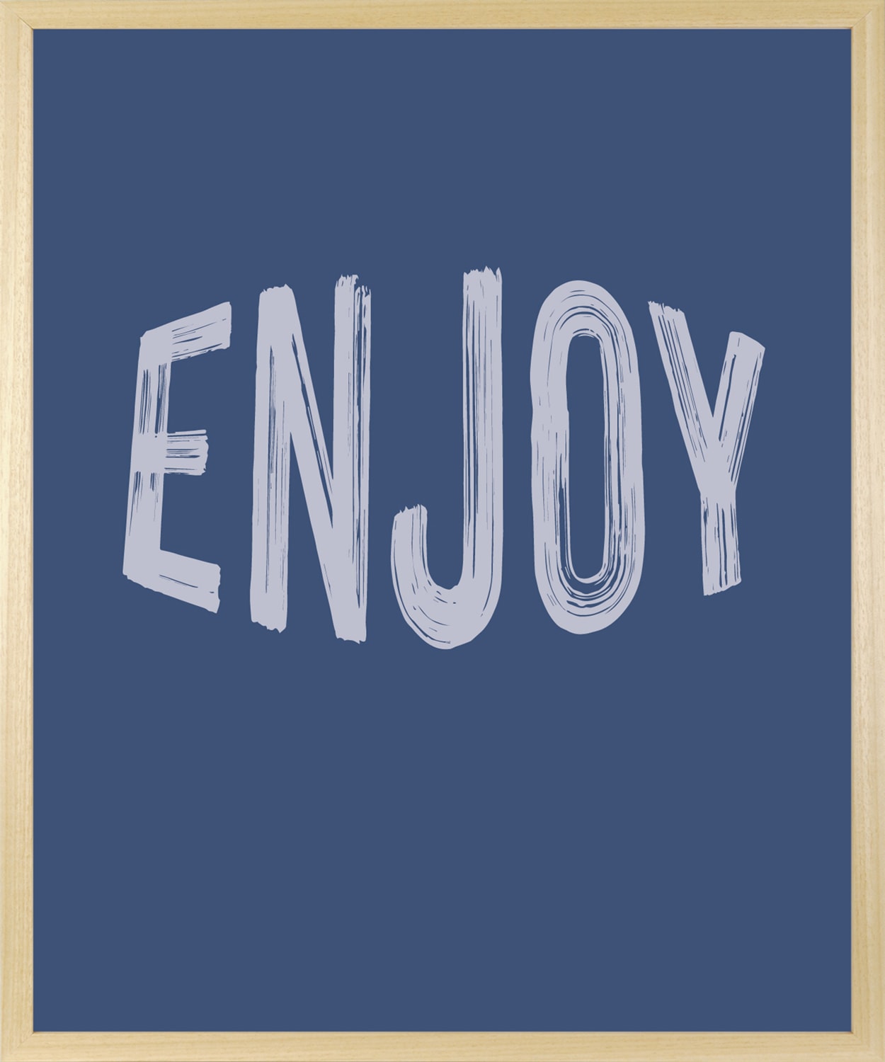 s.Oliver Bild mit Rahmen »Enjoy«, Modern-Schriftzug-Schriftzüge-Motivationsbilder-Kunst, (1 St.), HD Premium Posterdruck mit Echtholzrahmen
