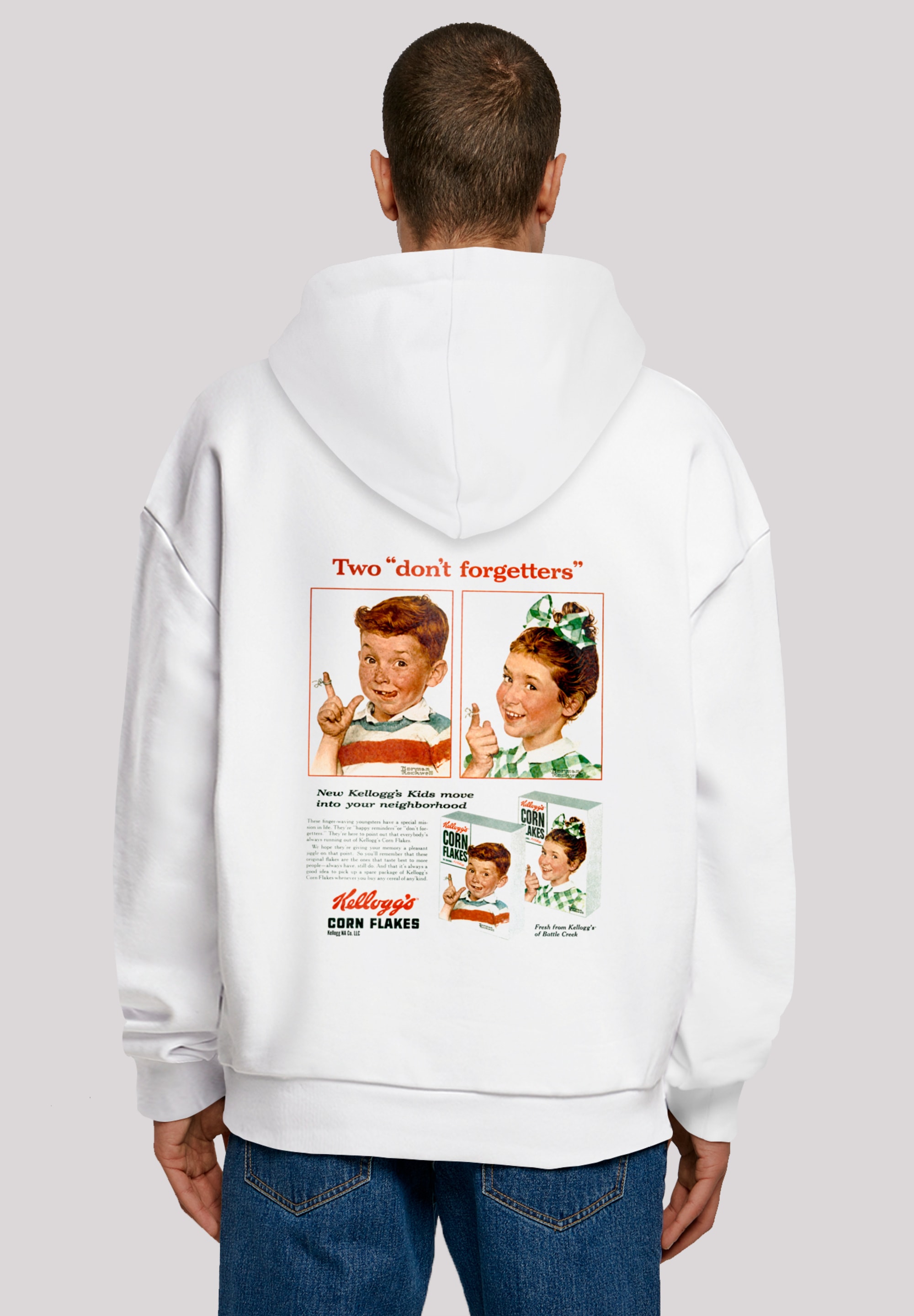 F4NT4STIC Kapuzenpullover »Kellogg's Corn Flakes Cereal Box Children Retro« Premium Qualität
