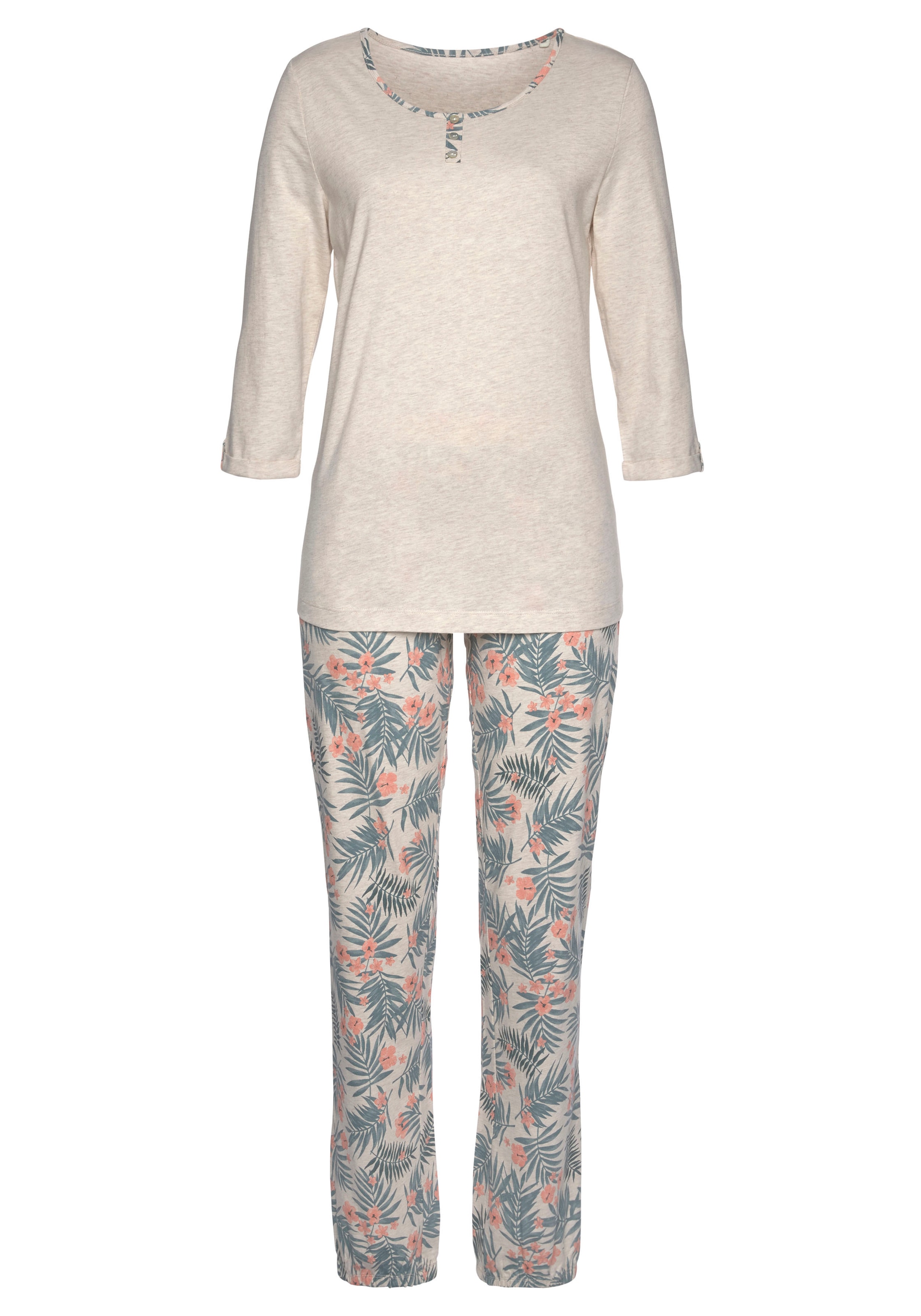 LASCANA Pyjama, (2 tlg., BAUR 1 Stück), Hose bestellen | mit gemusterter