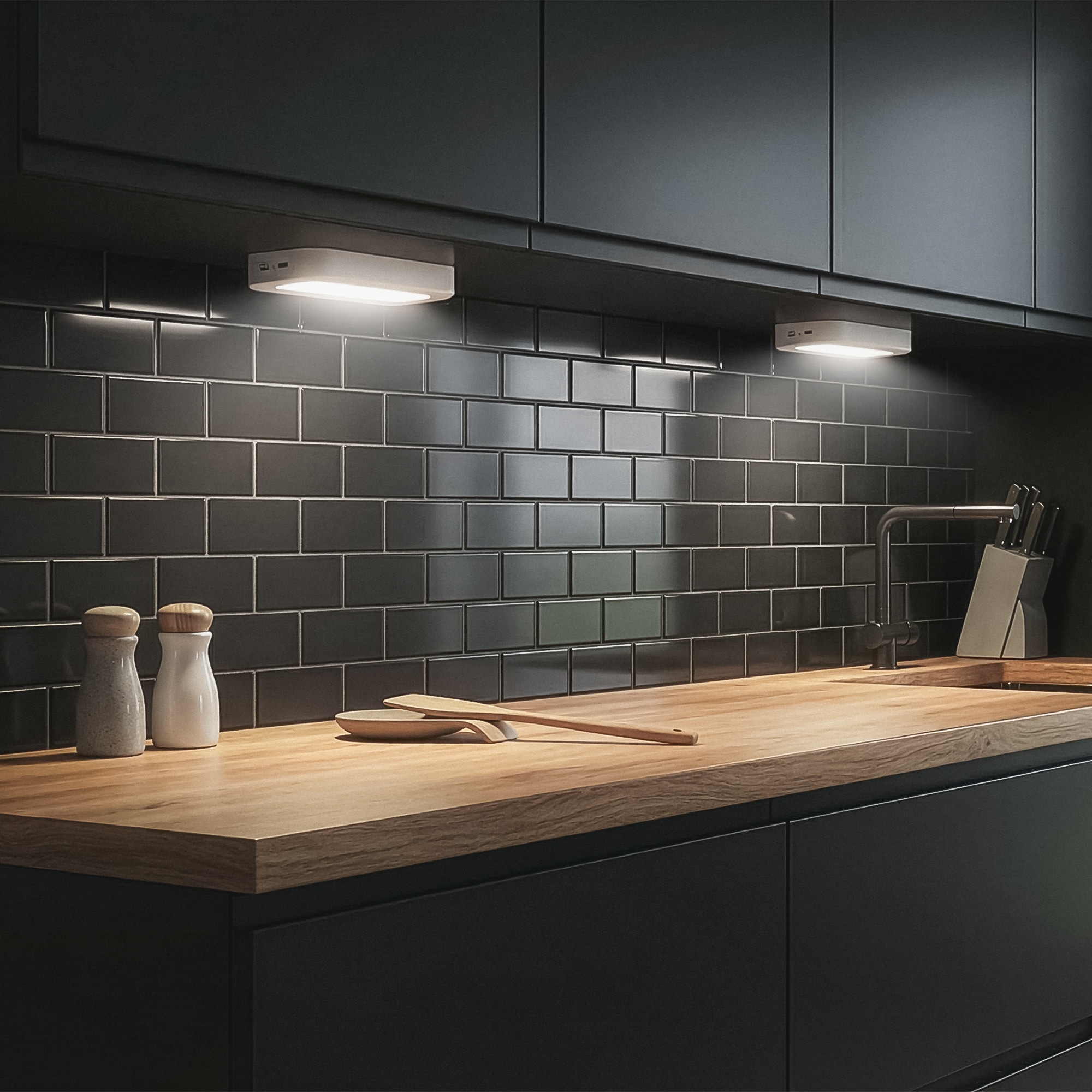 Briloner Leuchten LED Unterbauleuchte »SIGO« LED-Modul 2 Stk. Neutralweiß 15x6,5x2 cm, 2er-Set, Küche, Schrank, Treppe, Küchenlampe