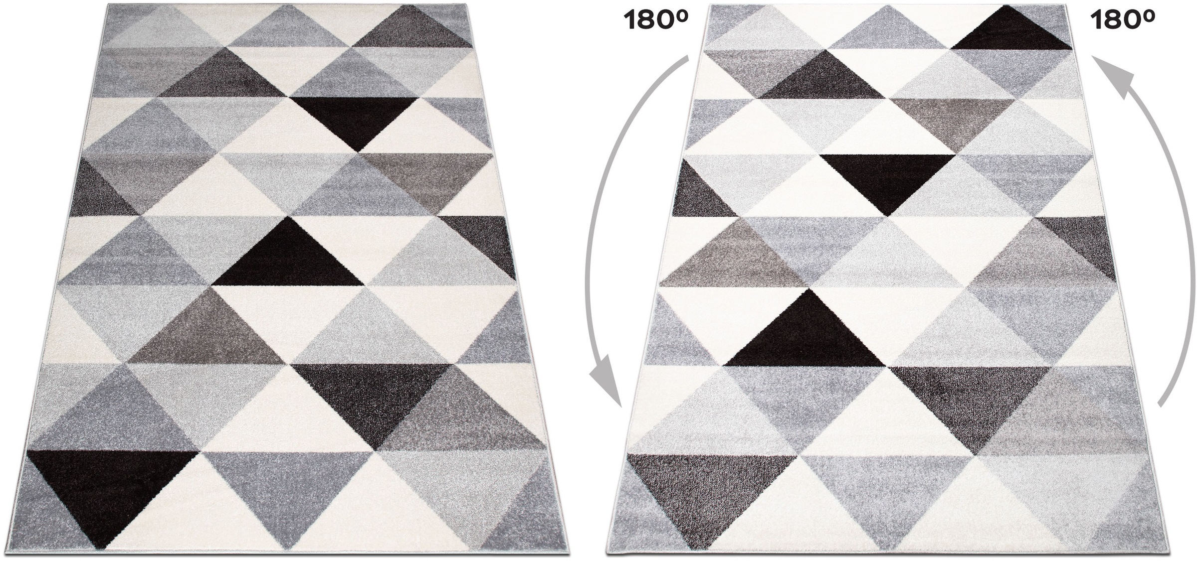 my home Teppich »Berlad Geo«, rechteckig, 9 mm Höhe, mit besonders weichem Flor, Kurzflor, modernes geometrisches Design