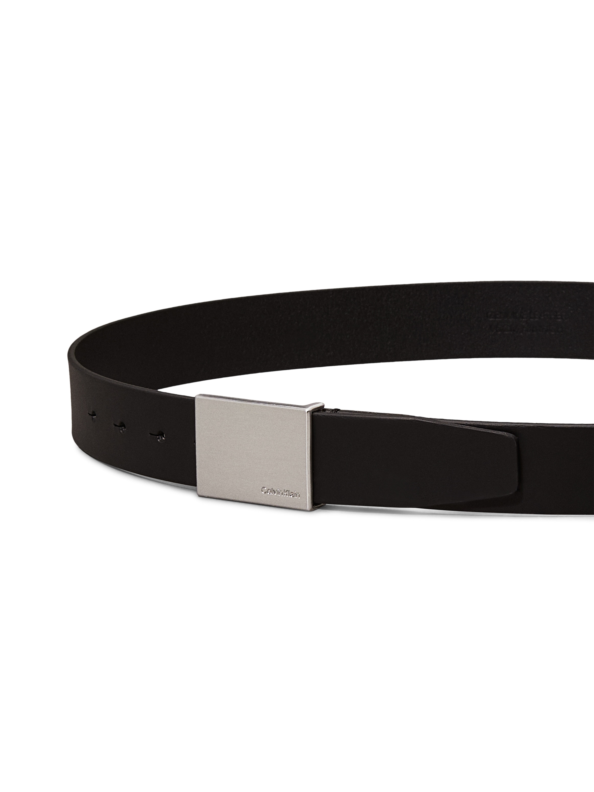Calvin Klein Ledergürtel »FORMAL PLAQUE BELT 3.5CM« Schnalle aus gebürstetem Metall
