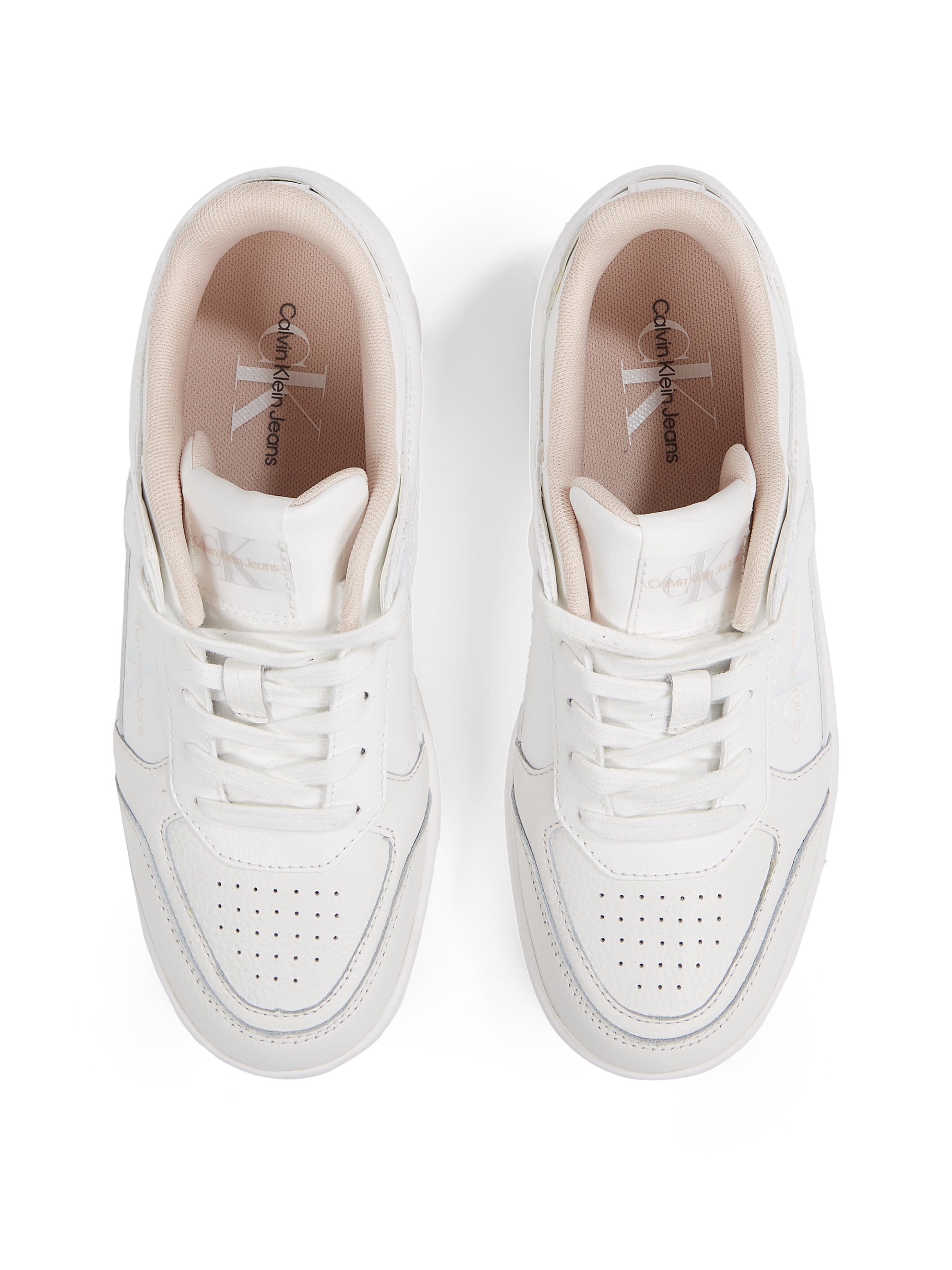 Calvin Klein Jeans Sneaker »BASKET CUPSOLE LOW MIX«, Freizeitschuh, Halbschuh, Schnürschuh in sportiver Optik