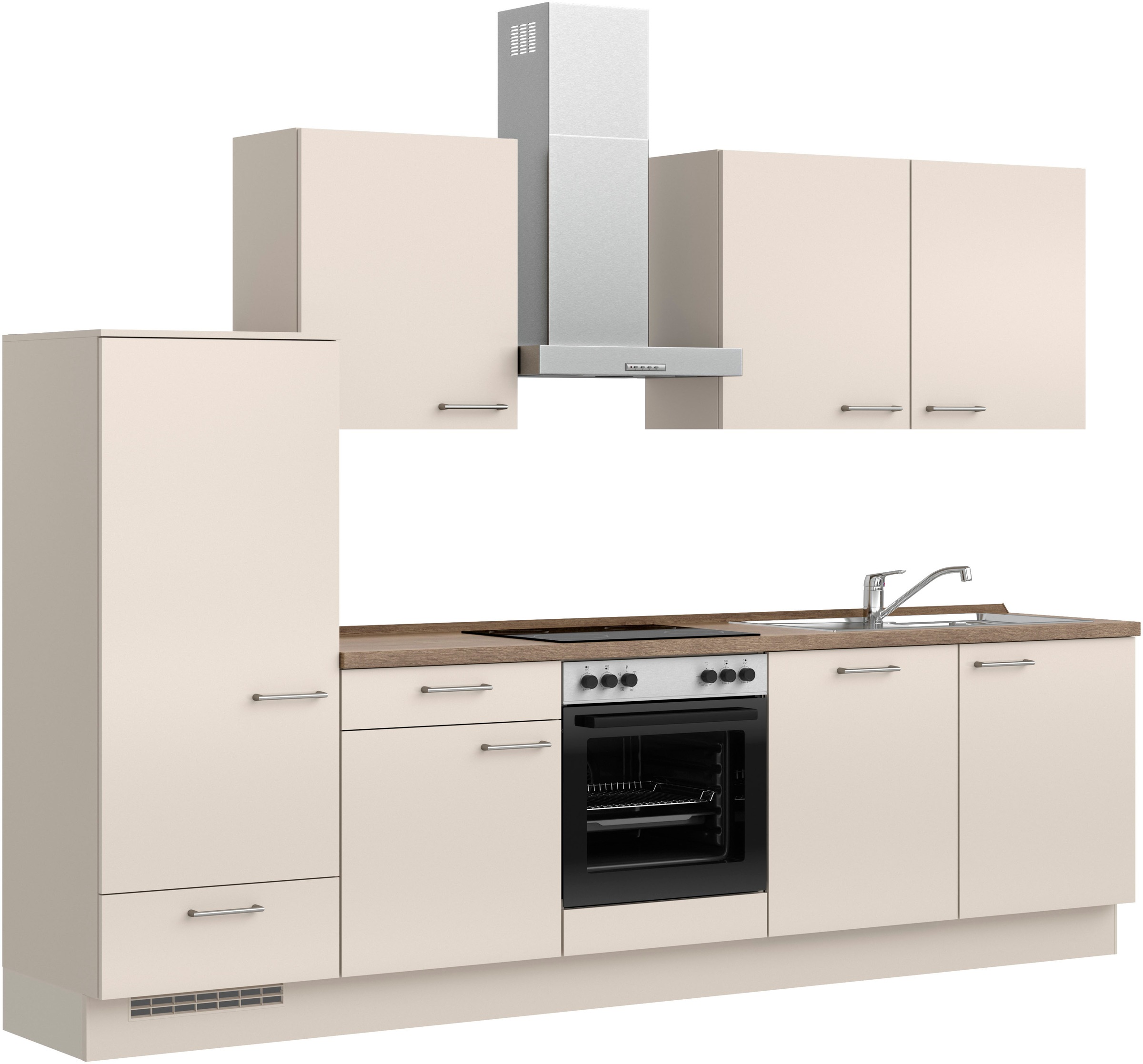 nobilia® Küchenzeile »"Laser I"«, vormontiert, Ausrichtung wählbar, Breite 300 cm, wahlw. mit E-Geräten