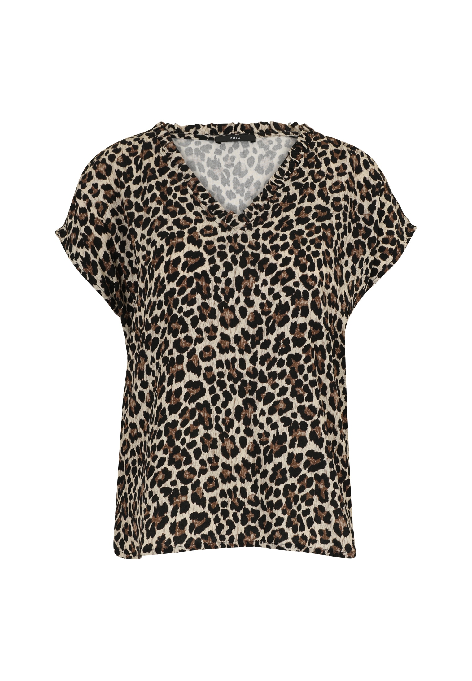 Zero Klassische Bluse »zero Bluse mit Leo-Muster«