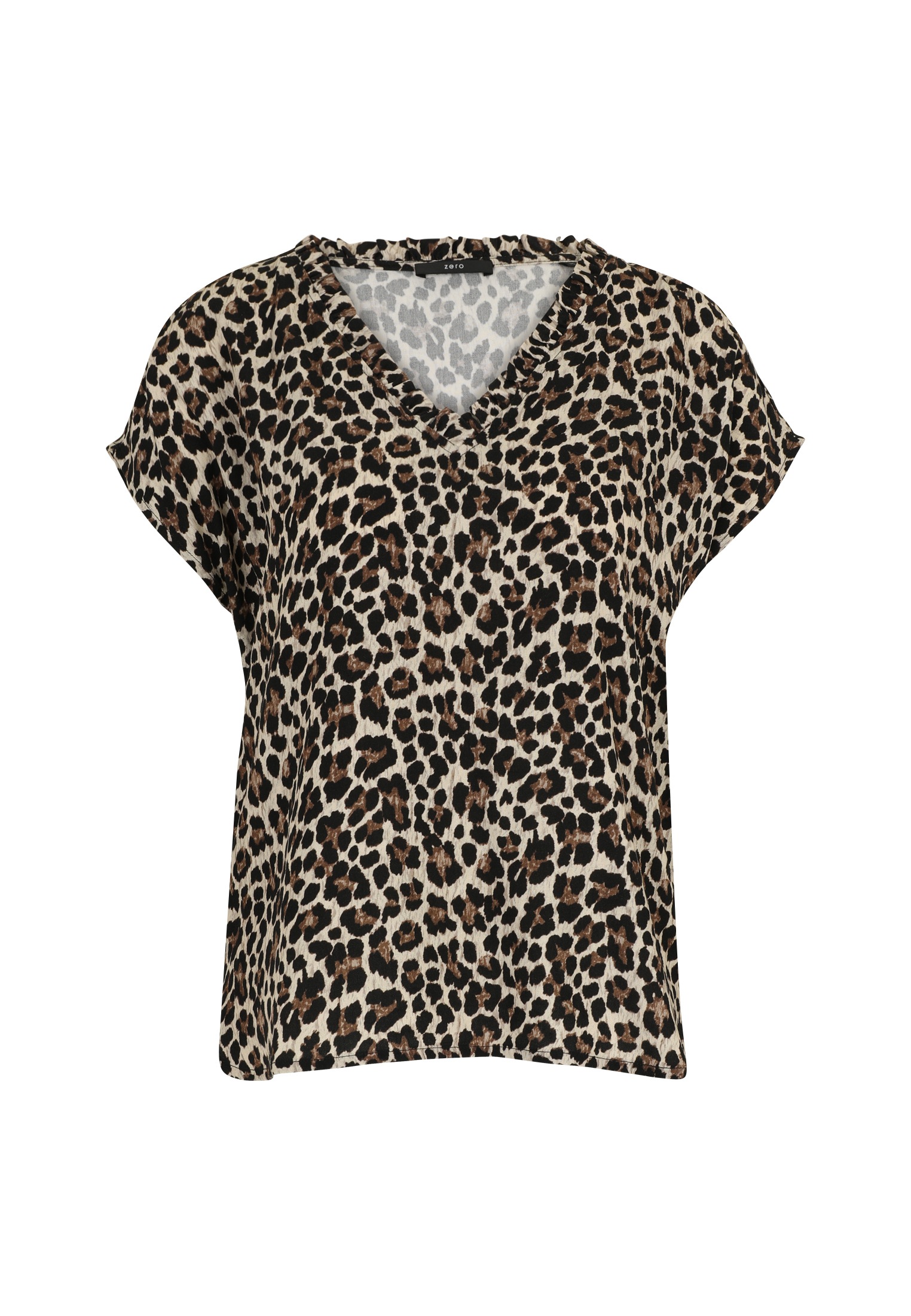 Zero Klassische Bluse "zero Bluse mit Leo-Muster" günstig online kaufen
